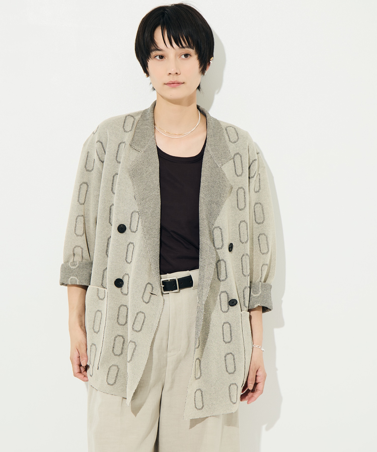 Dry Sheer Milano Knit Jacket WRAPINKNOT