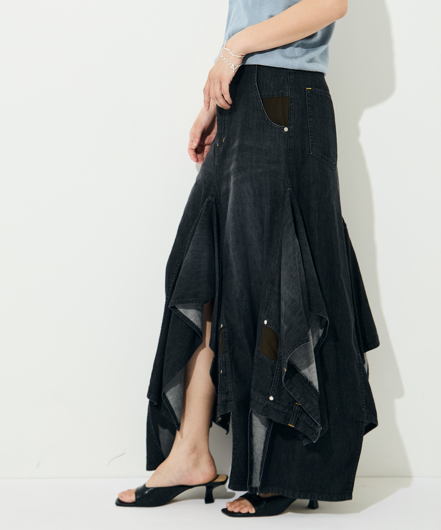 DOUBLE DENIM SKIRT BELPER