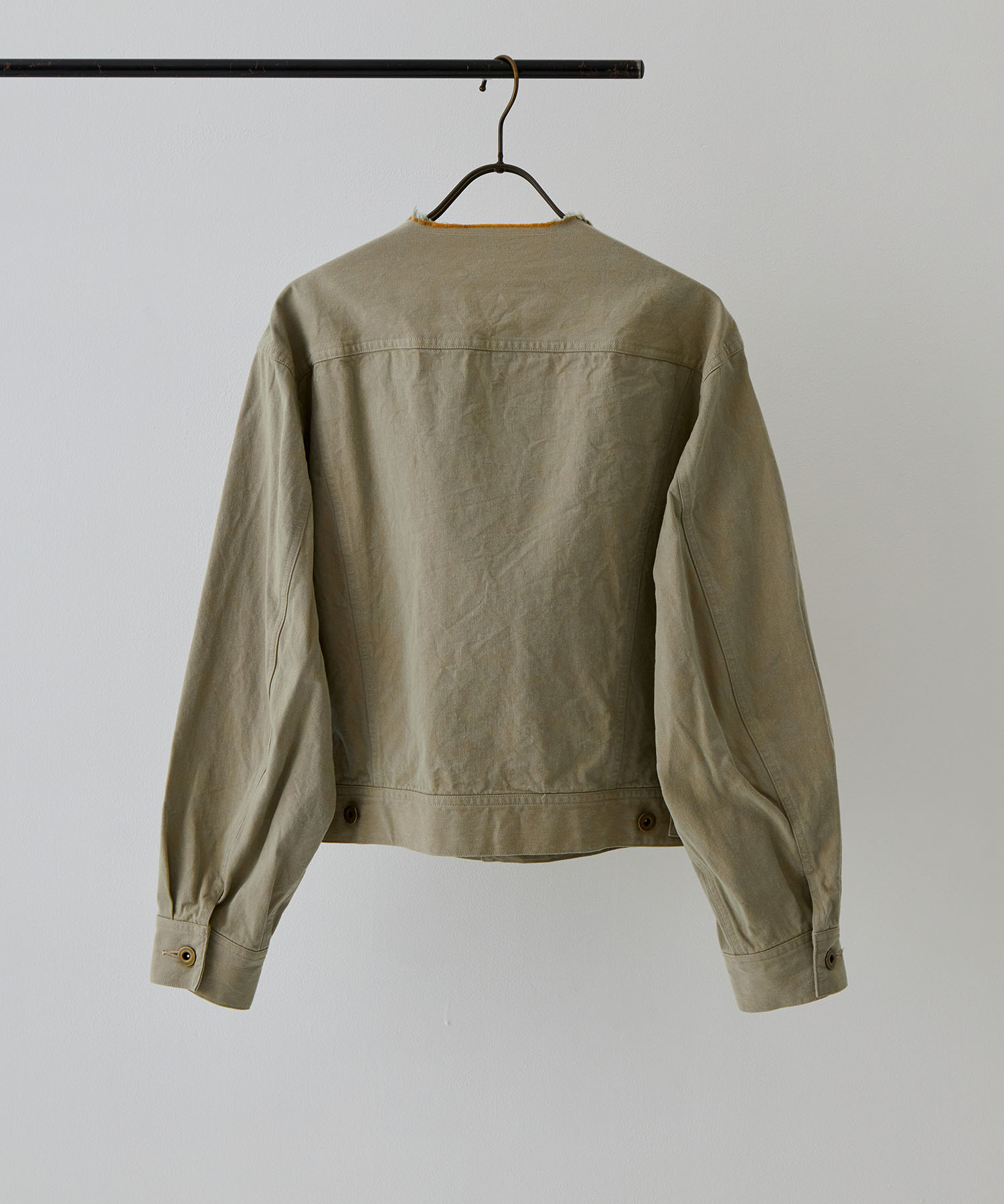 Hard Twist Gabardine Collarless Jacket blurhms
