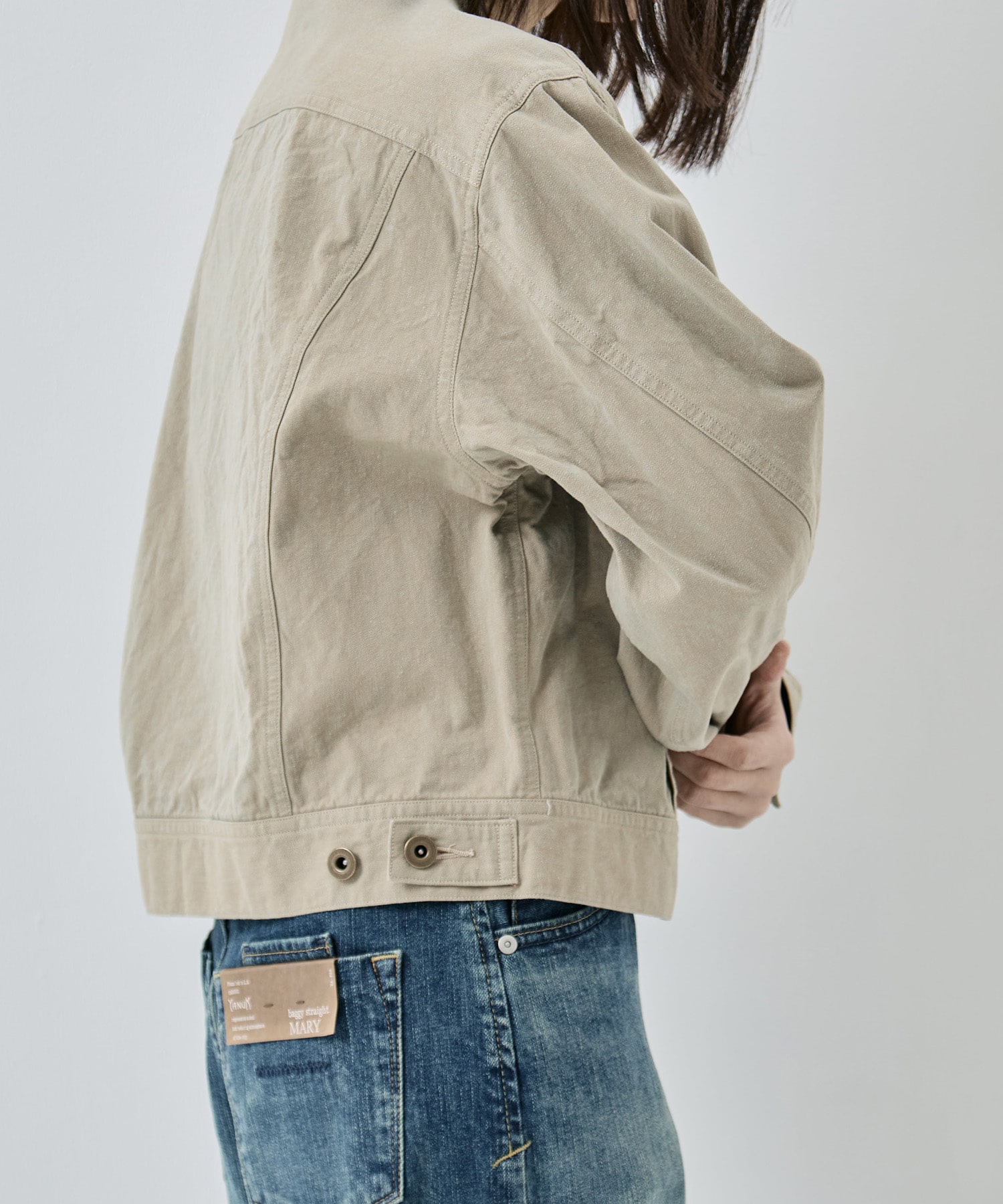 Hard Twist Gabardine Collarless Jacket blurhms