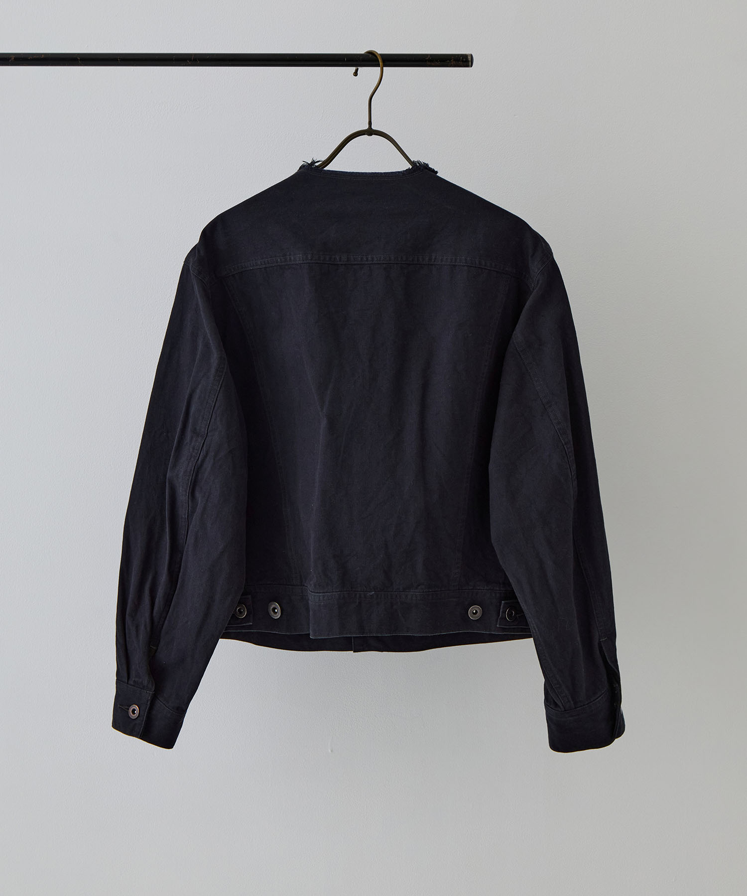 Hard Twist Gabardine Collarless Jacket blurhms