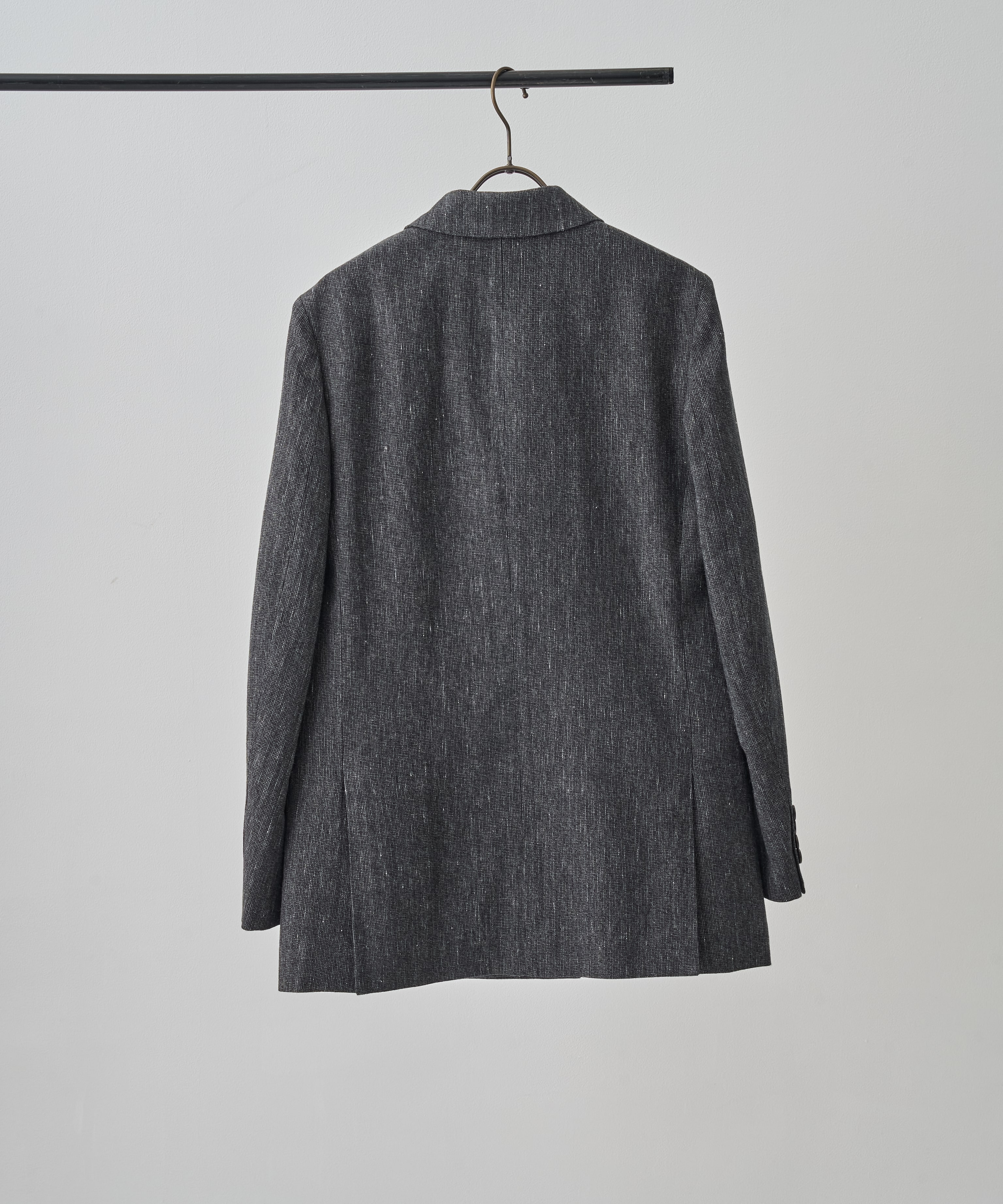 Cotton Mix Nep Double-Breasted Jacket blurhms