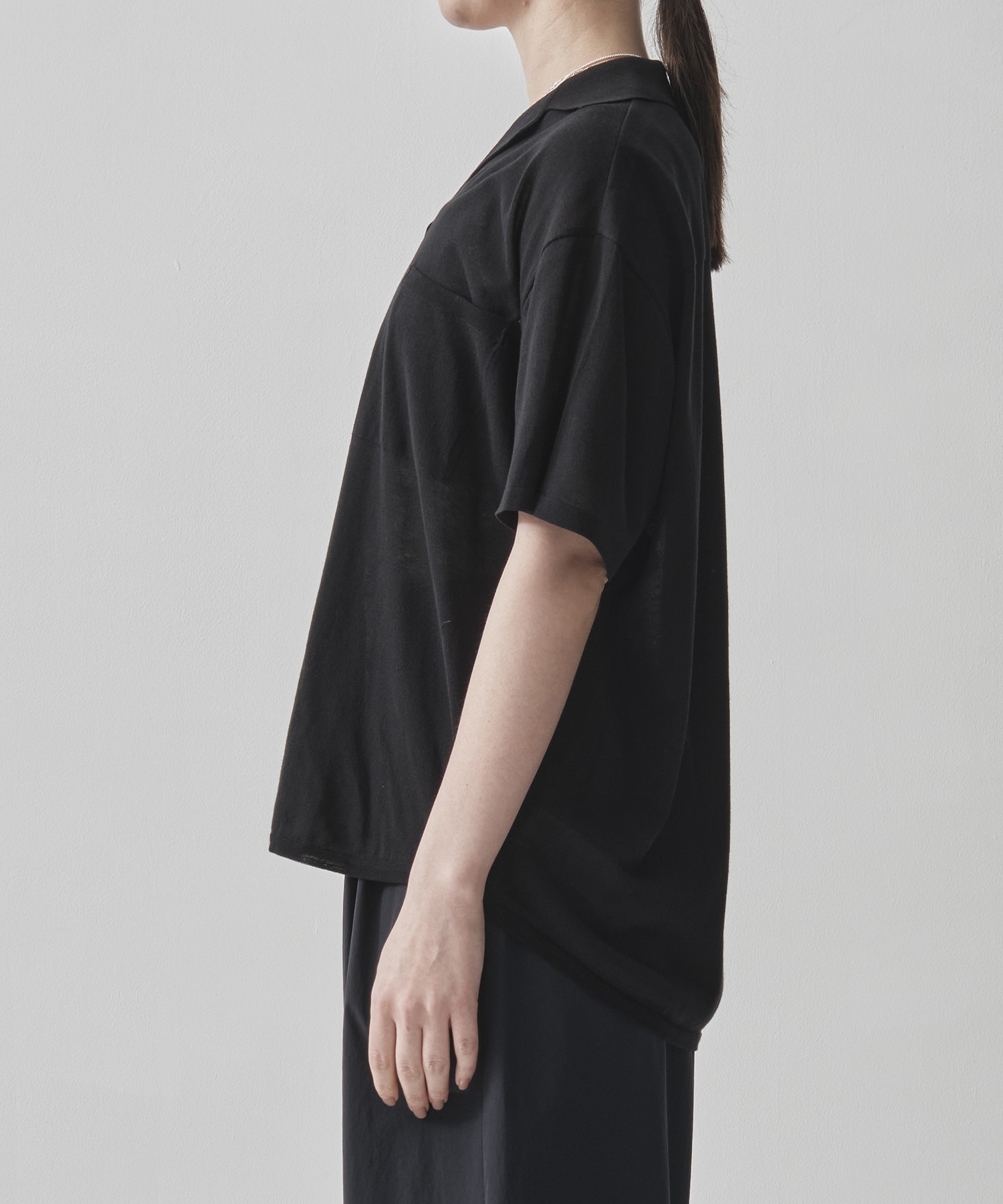 HIGH TWIST COTTON KNIT SHIRT ATON