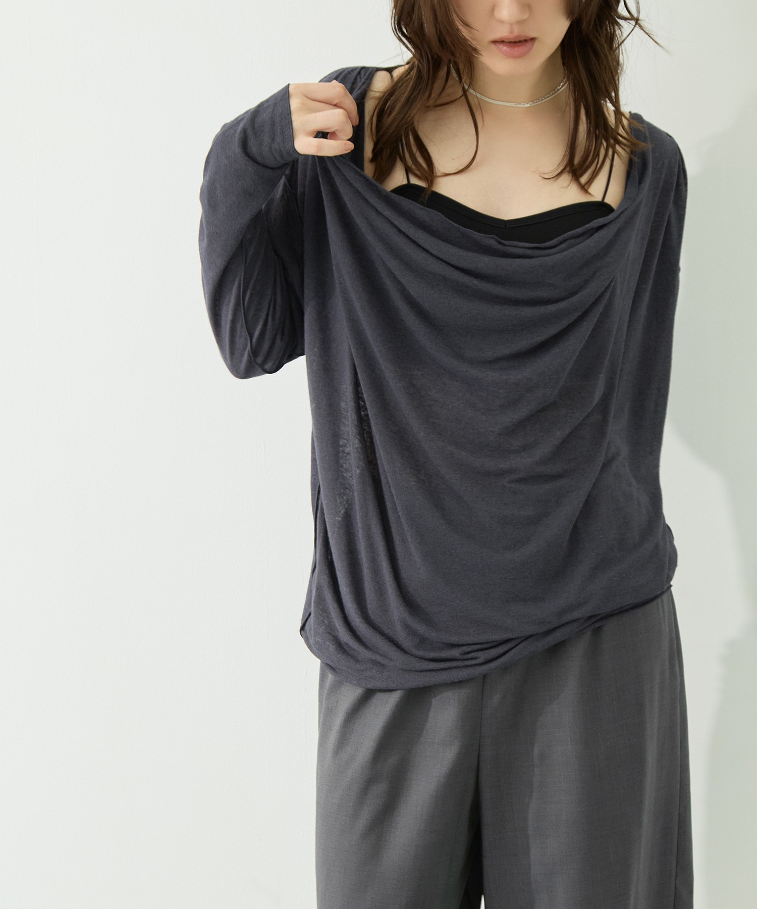 Draped Long Sleeve Pull Over GOOD PEOPLE GOOD STITCHING GOOD PRODUCT