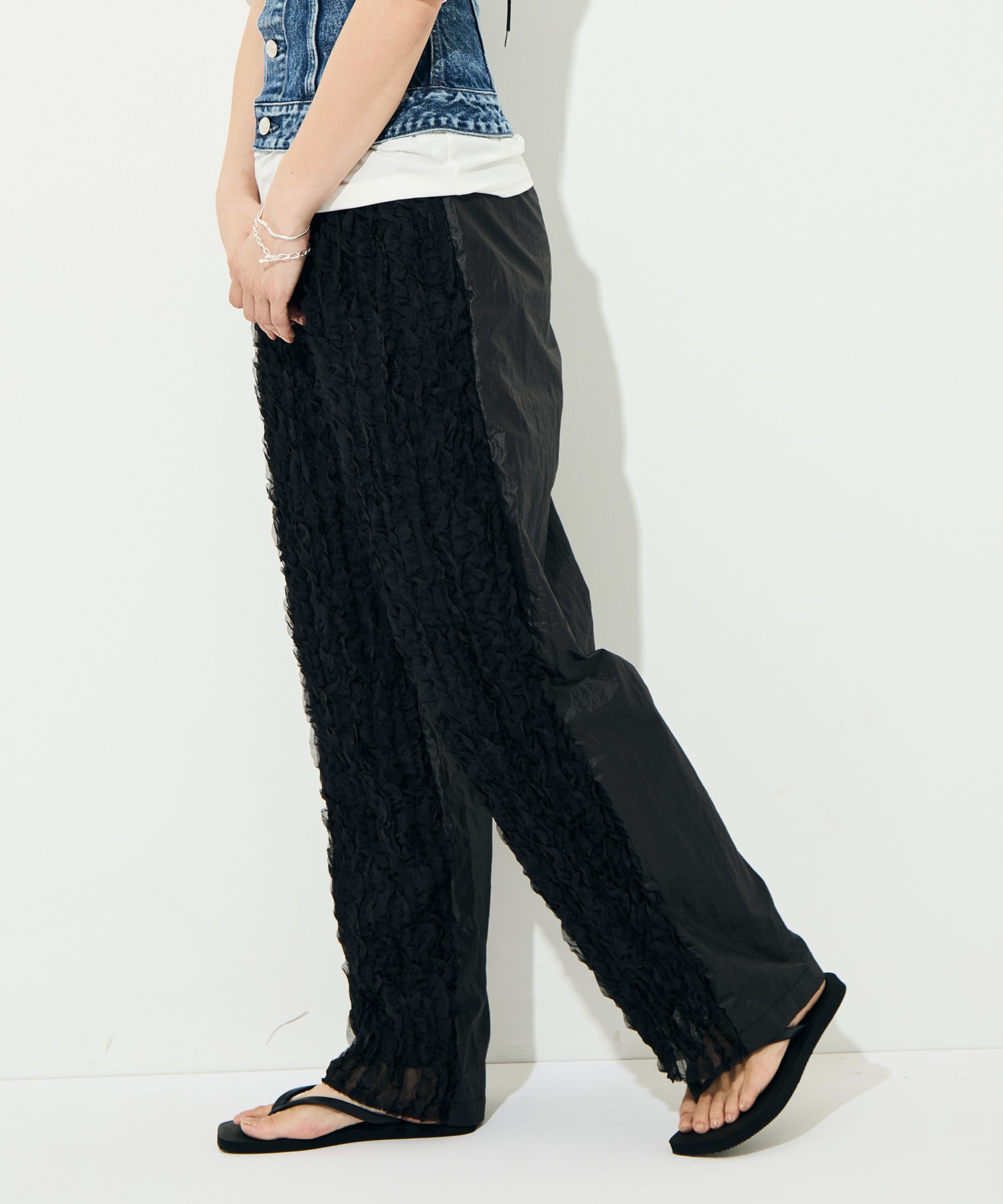 RUFFLE CHIFFON PANTS muller of yoshiokubo