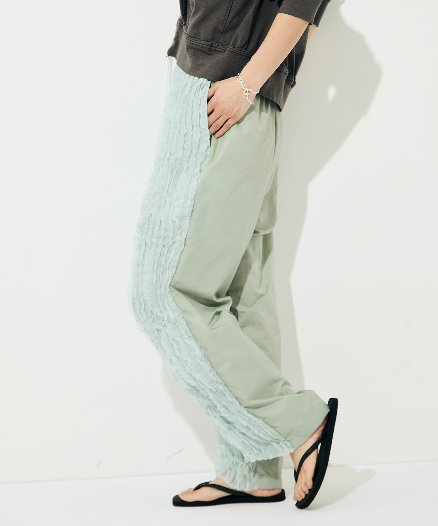 RUFFLE CHIFFON PANTS muller of yoshiokubo