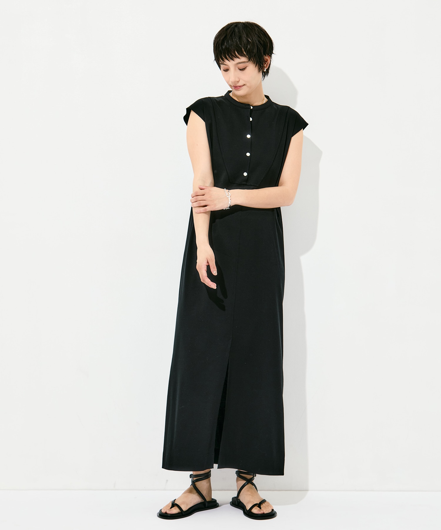 Sanfokin Cotton Bosom sleeveless dress WRAPINKNOT