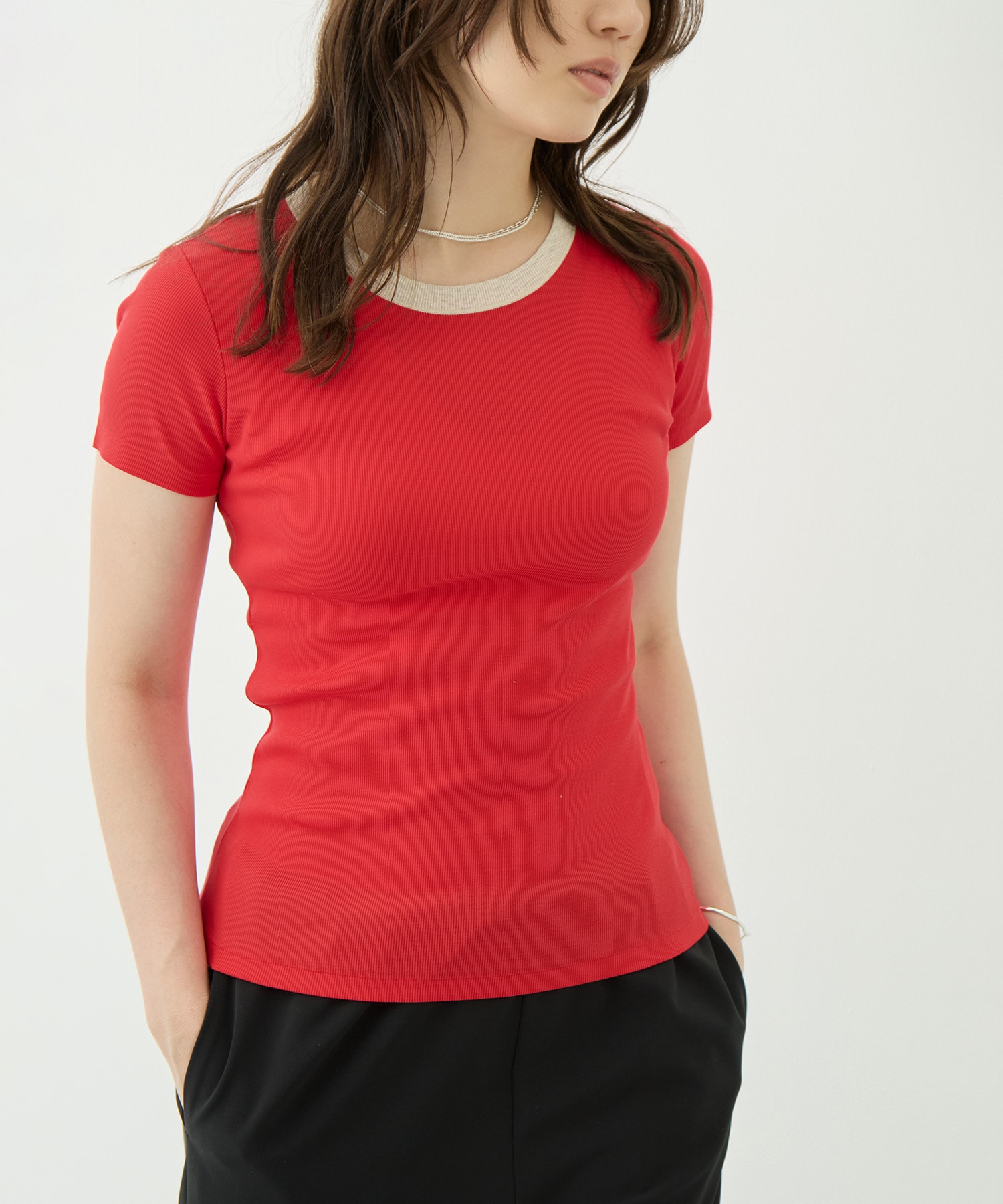 Contrast Trim Short Sleeve T GOOD PEOPLE GOOD STITCHING GOOD PRODUCT
