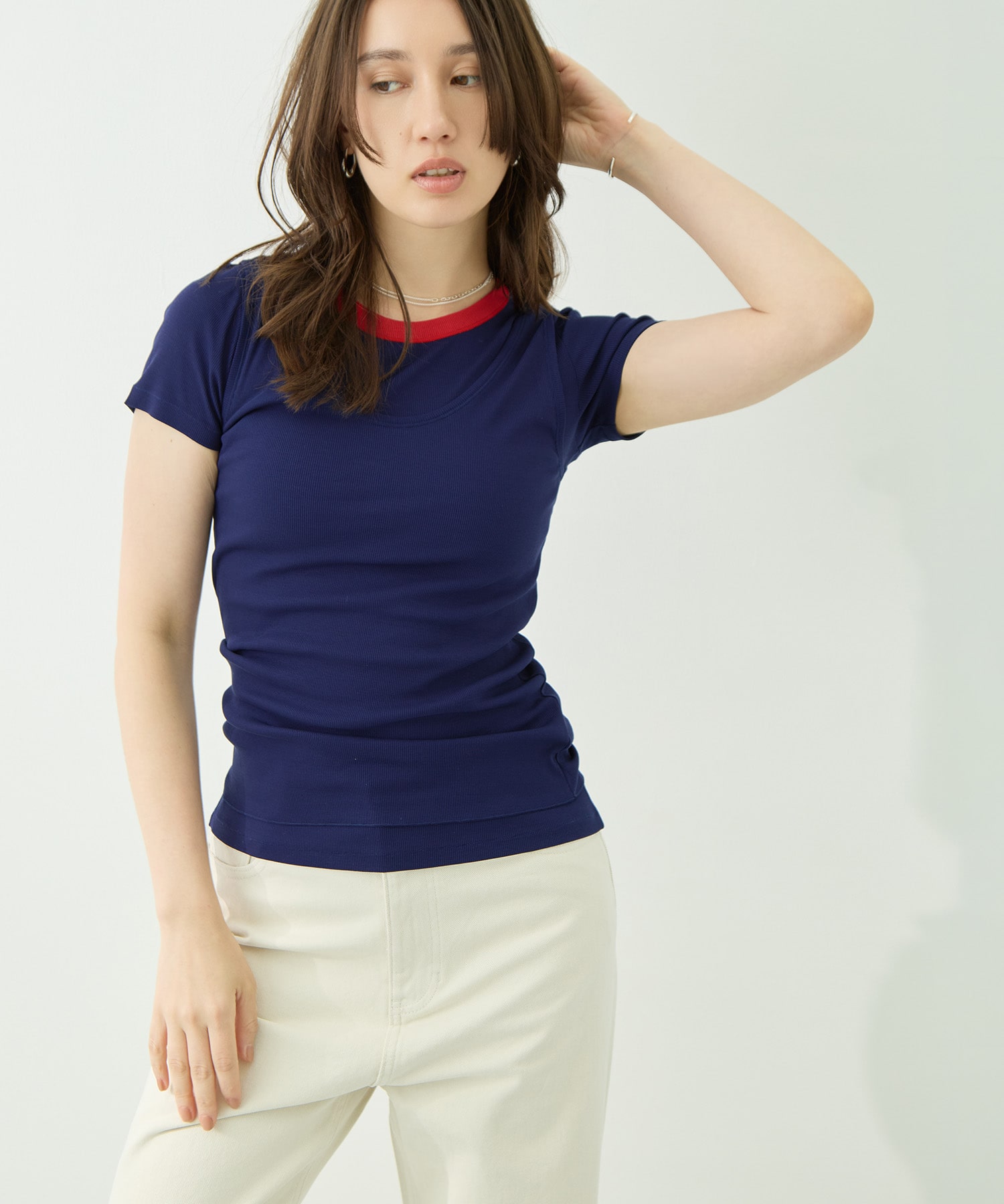 Contrast Trim Short Sleeve T GOOD PEOPLE GOOD STITCHING GOOD PRODUCT