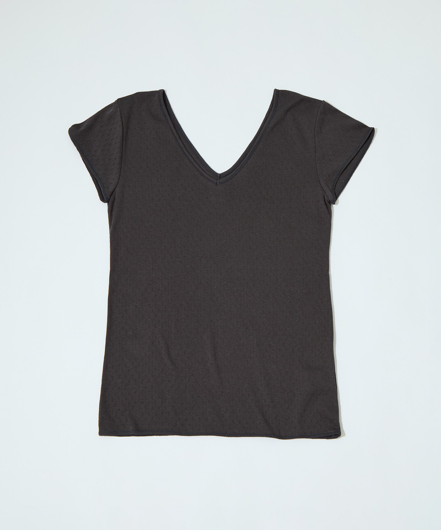 Cotton Silk Double V Neck Cap Sleeve T GOOD PEOPLE GOOD STITCHING GOOD PRODUCT
