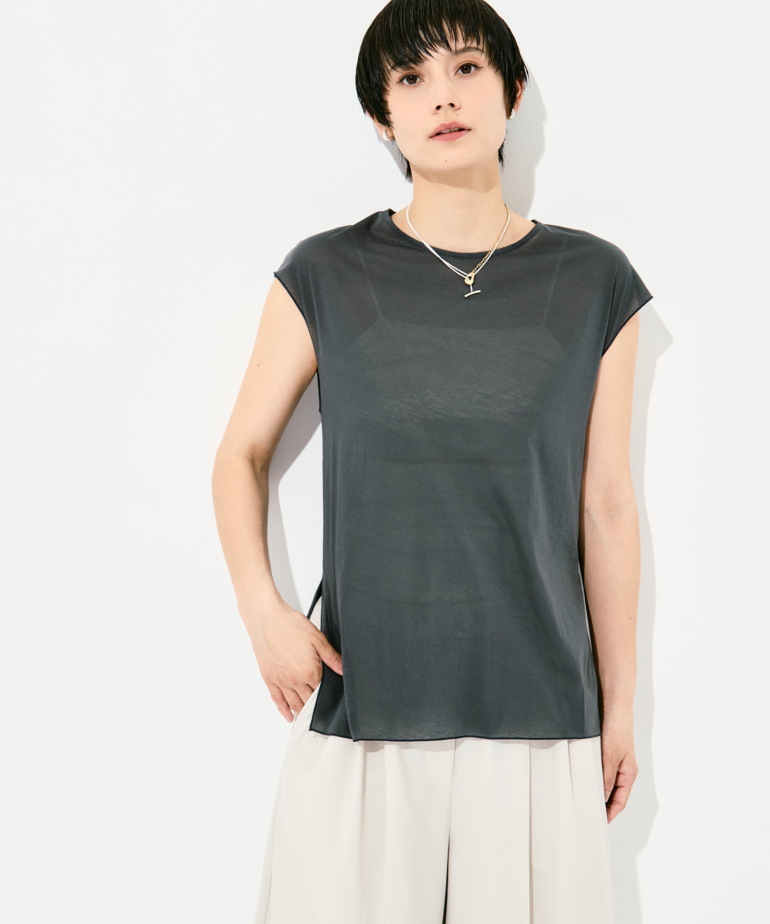 Side Slit French Sleeve T GOOD PEOPLE GOOD STITCHING GOOD PRODUCT