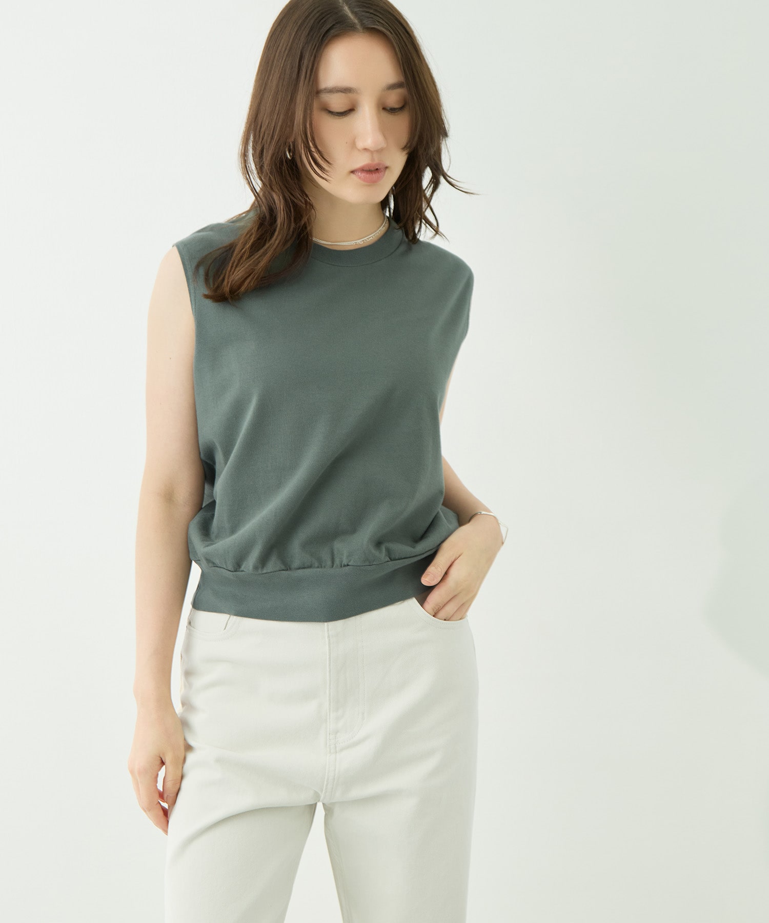 Classic Hem Rib Sleeveless blurhmsROOTSTOCK