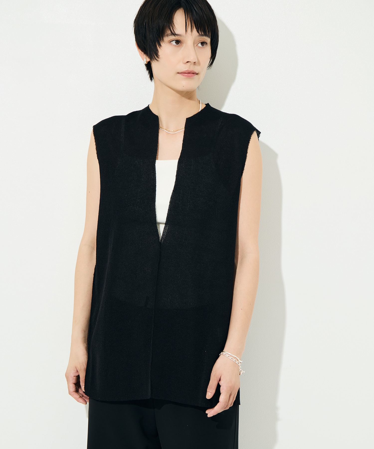Dry Sheer Milano Knit vest WRAPINKNOT