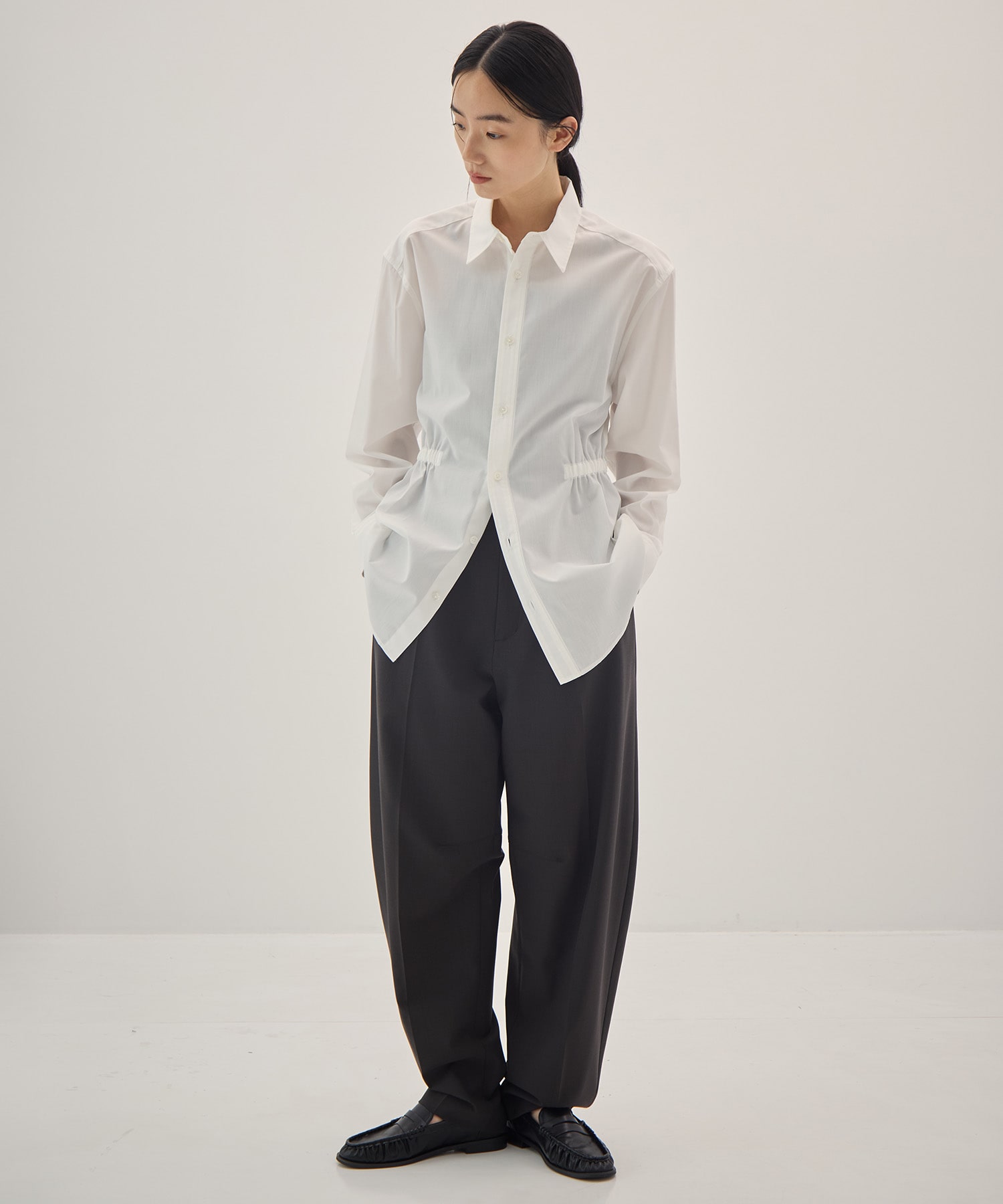 Pe/Co broad waist gather shirt 08sircus