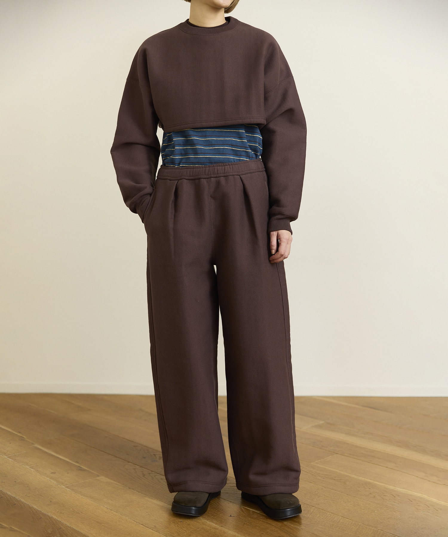 Athletic Fleece Tucked Wide Pants PHEENY