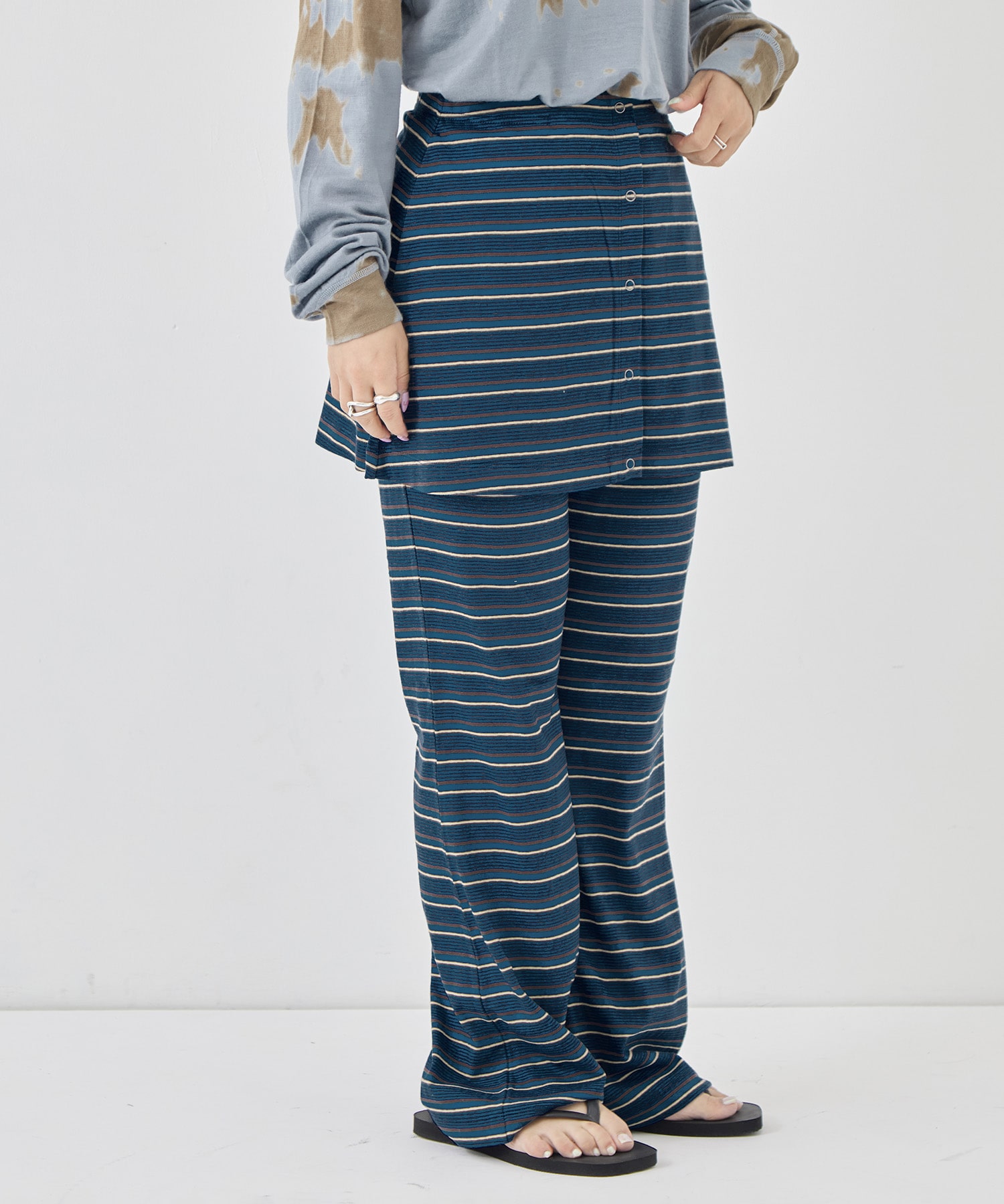 Multi-Border Layered Pants PHEENY