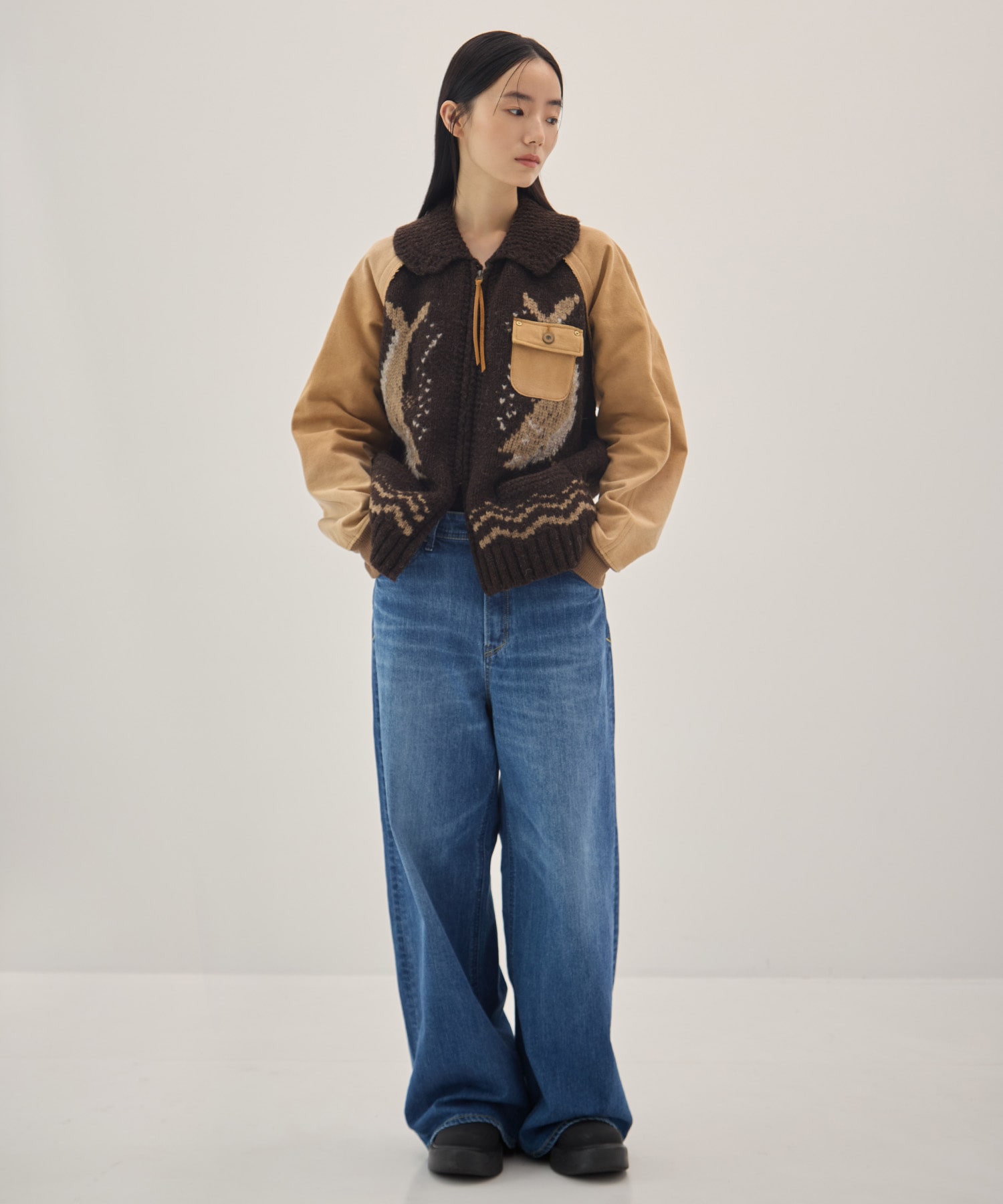 Combination cowichan sweater KHOKI