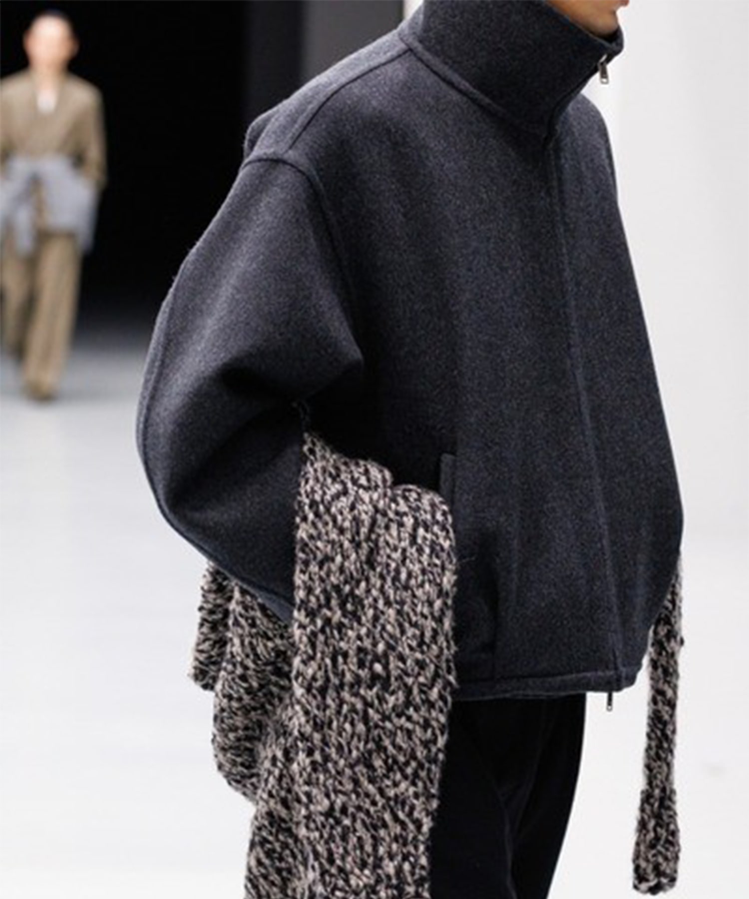 Wool Cashmere Balloon Silhouette Blouson YOKE