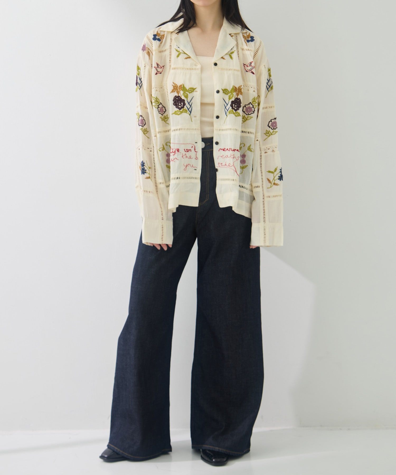 Embroidery Patchwork Shirts TODAYFUL