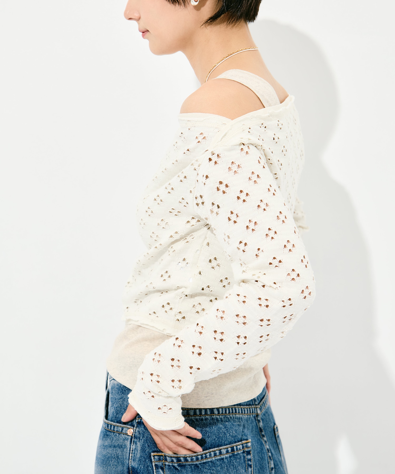 Two-Ways Spencer Basque Shirt - Cutwork RhodolirioN