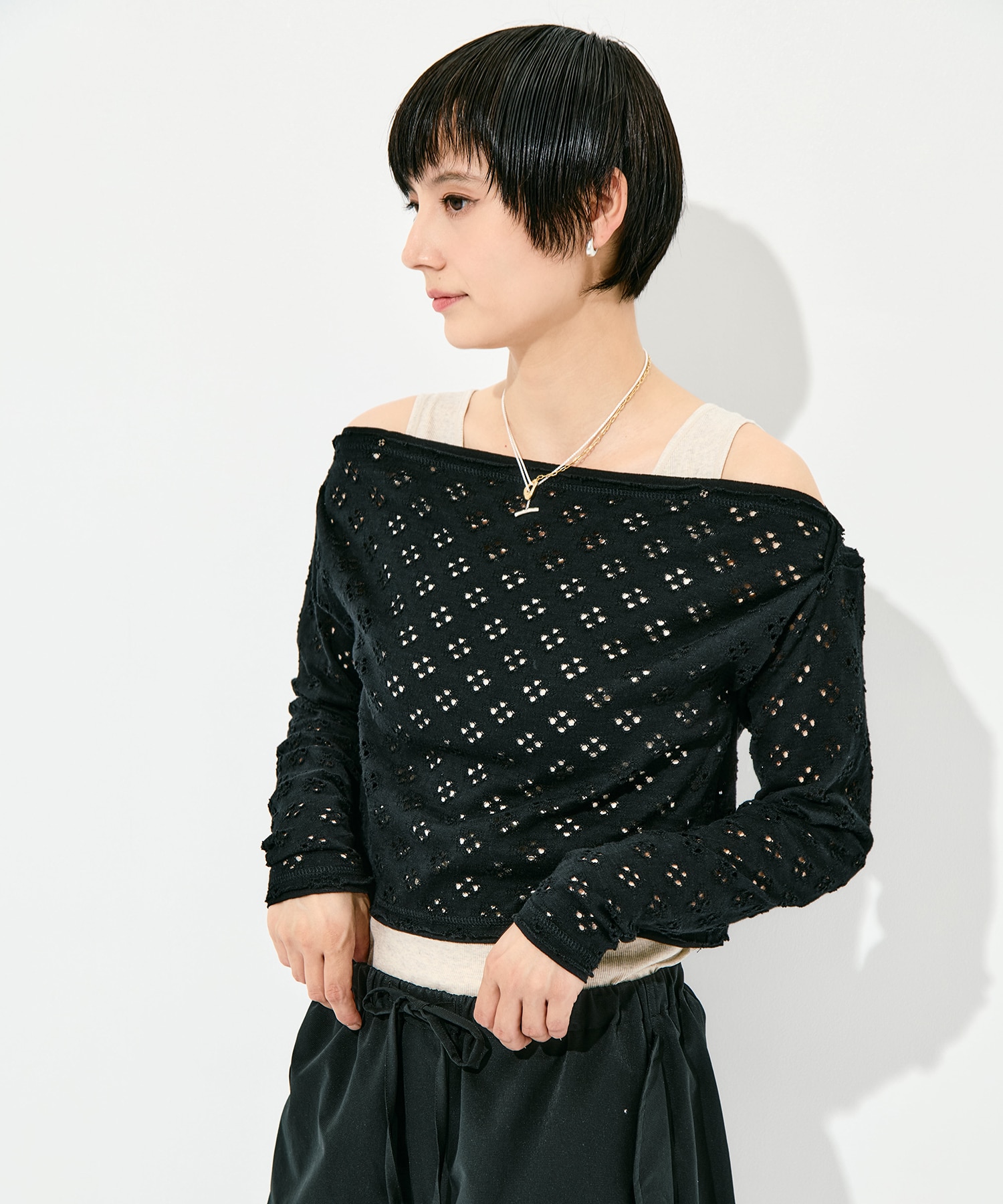 Two-Ways Spencer Basque Shirt - Cutwork RhodolirioN