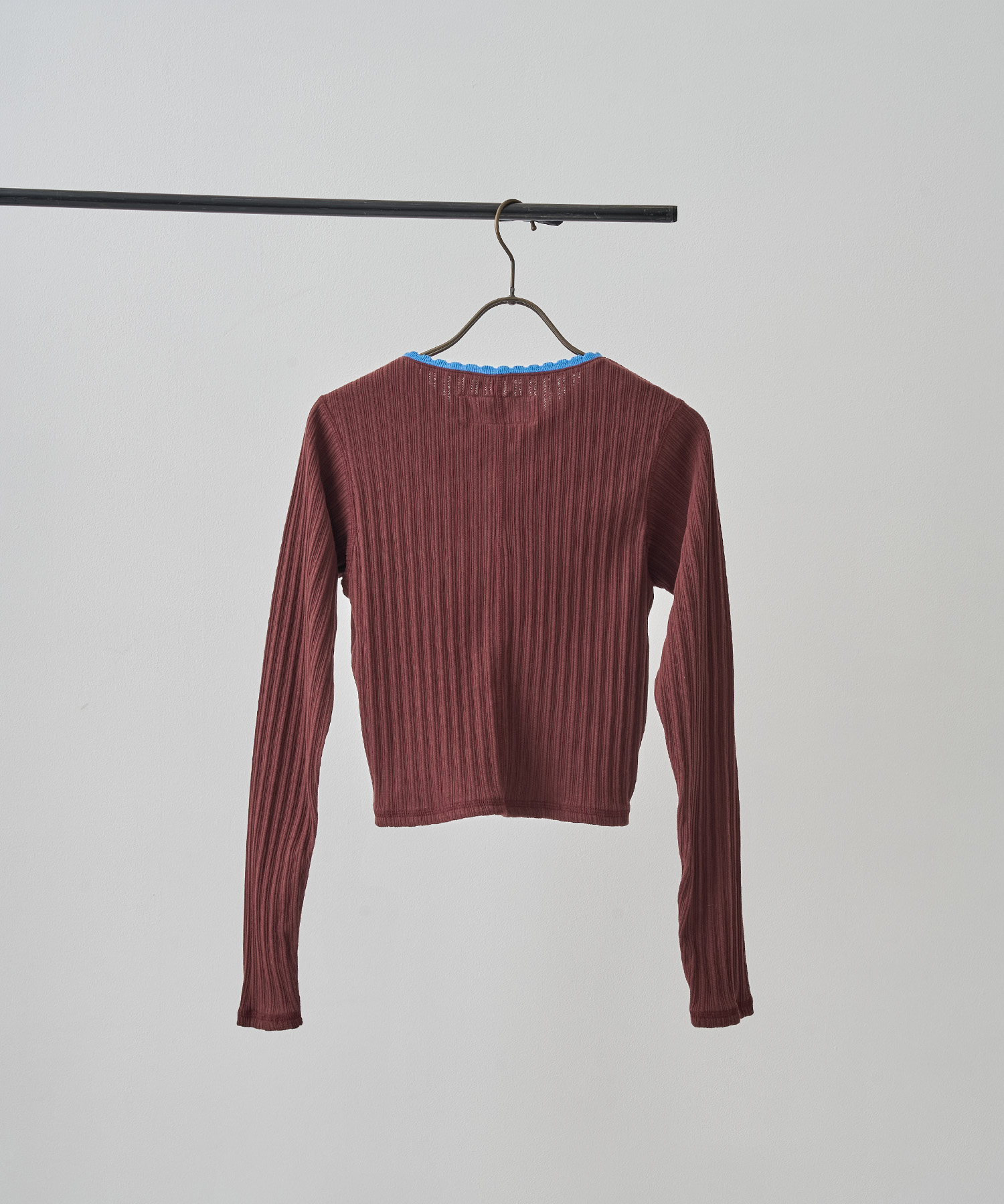 COTTON EYELET RIB CARDIGAN JANE SMITH