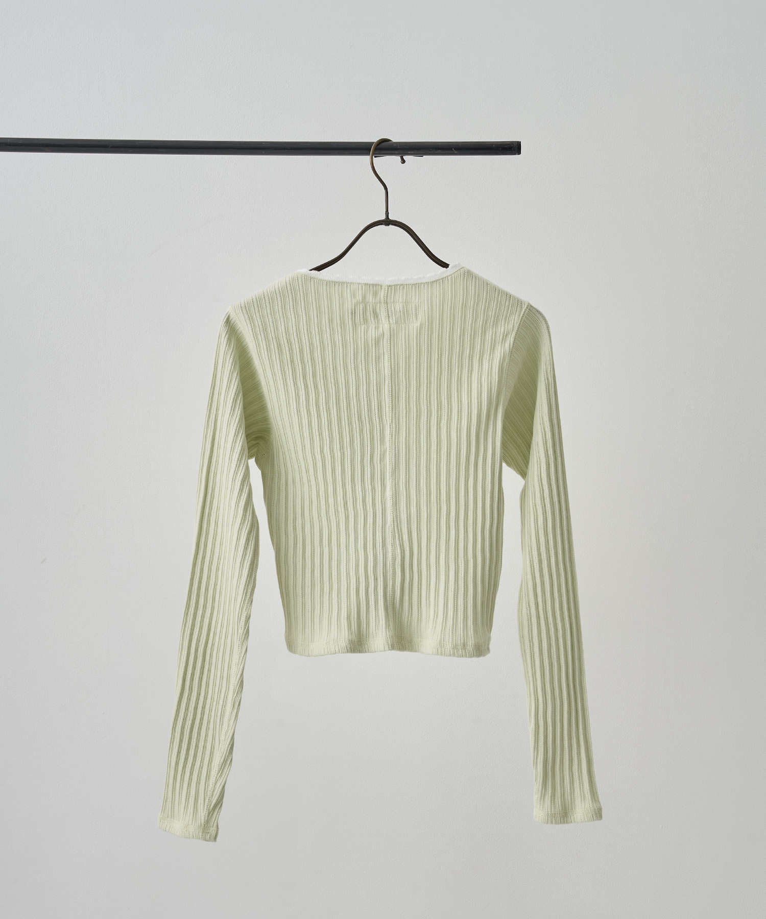 COTTON EYELET RIB CARDIGAN JANE SMITH