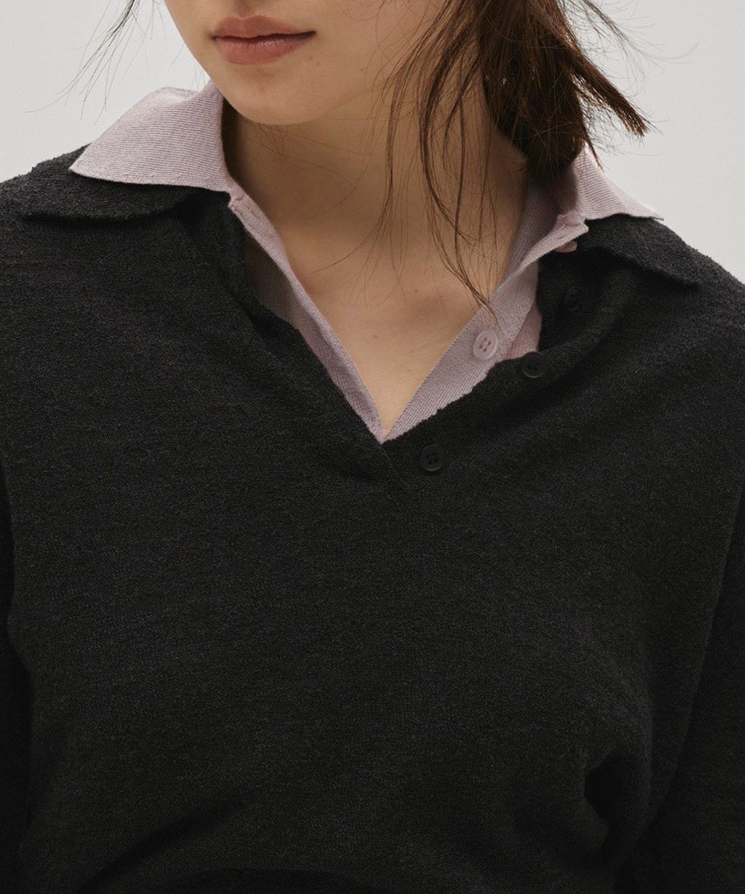 Layered Polo Knit TODAYFUL