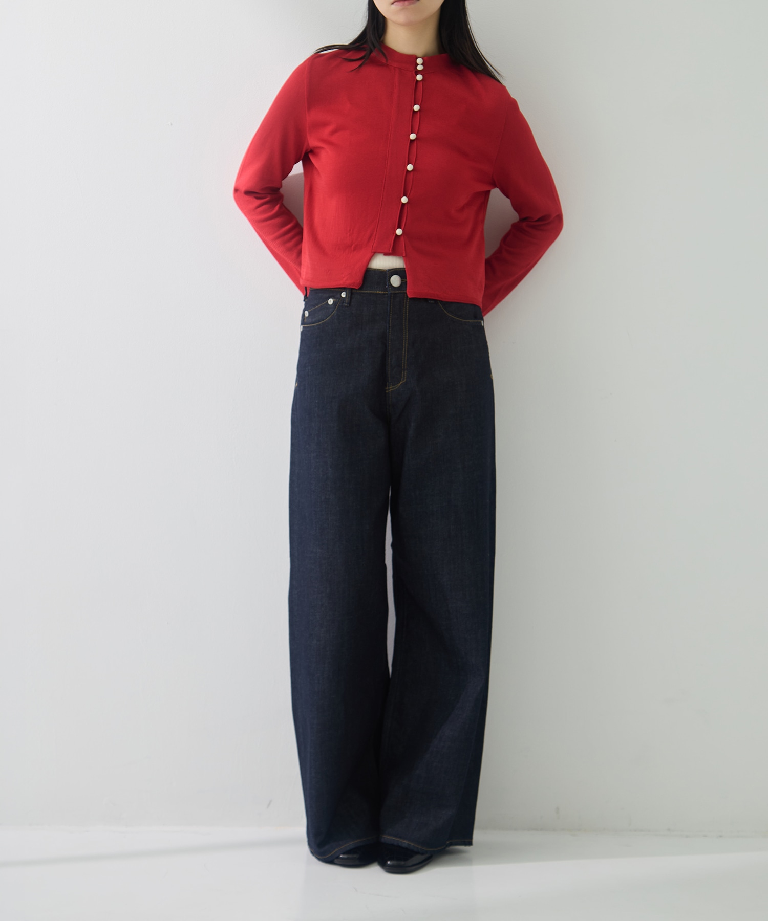 別注MULTI BUTTON KINT BLOUSE TAN