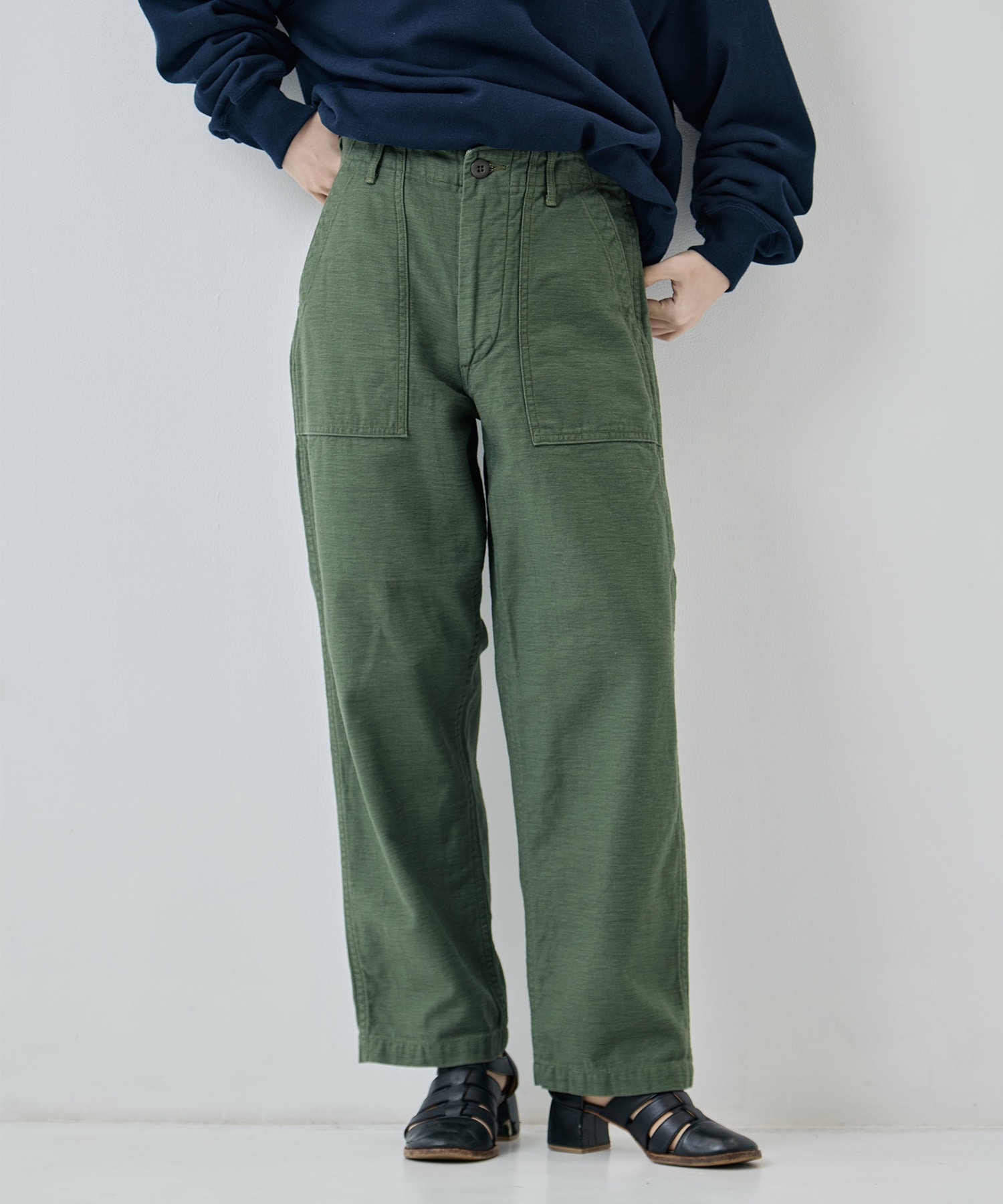 SHORT LENGTH FATIGUE PANTS/REGULAR FIT/ZIPPER FLY orSlow