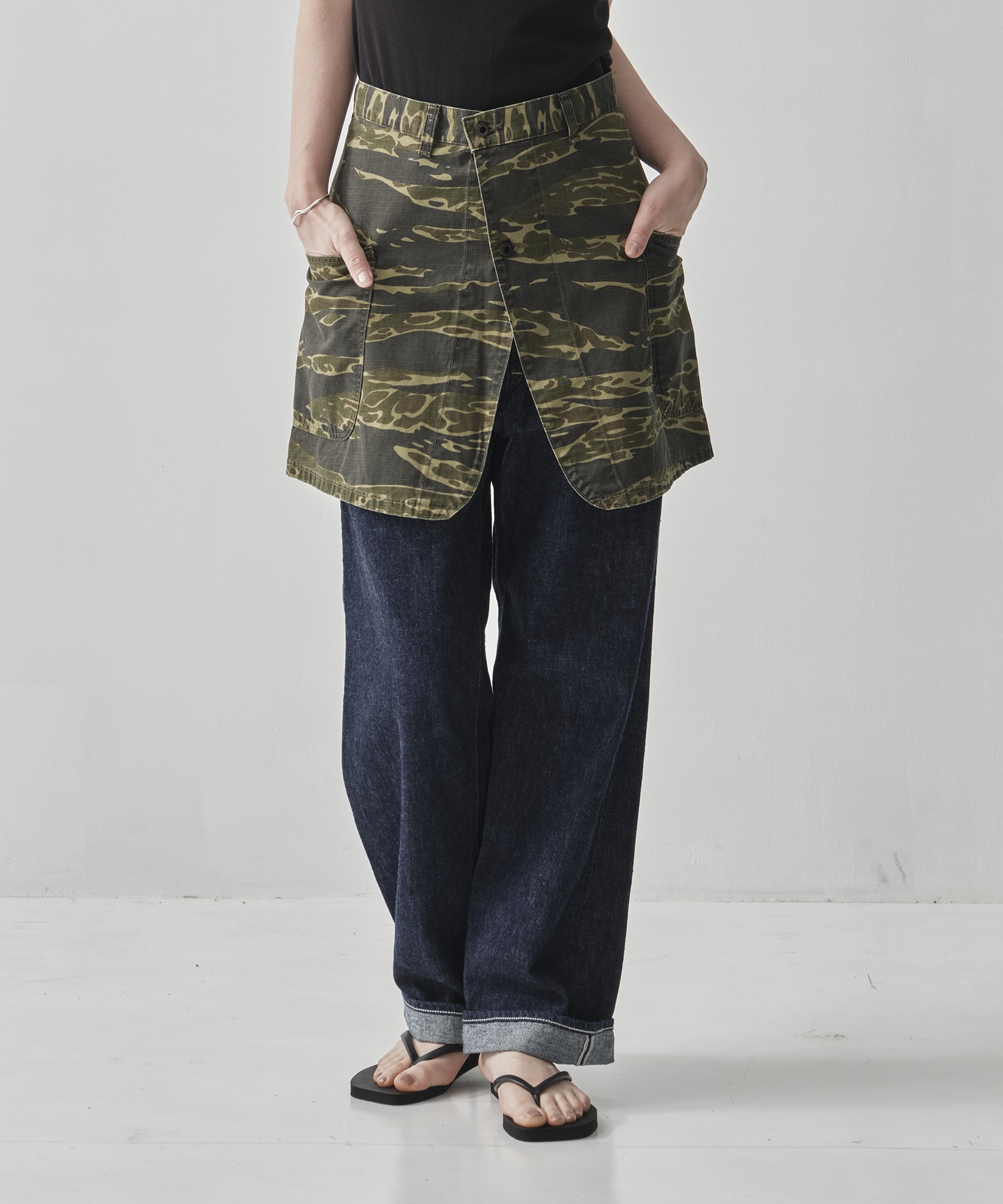 TIGER CAMO OVERLAP SKIRT orSlow
