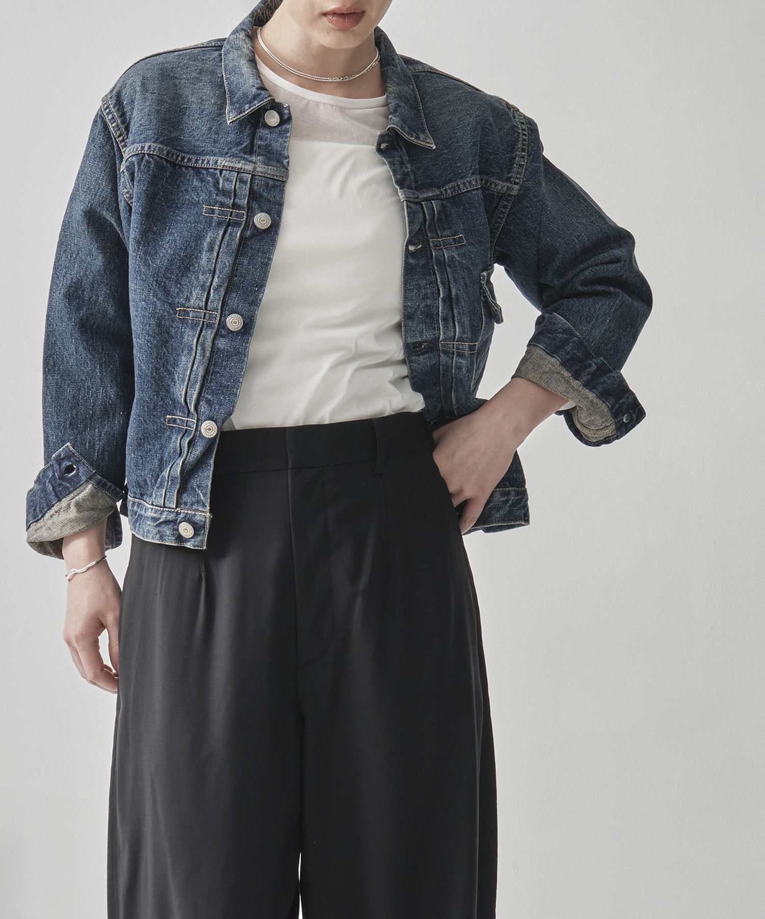 TYPE1 40s PLEATED FRONT BLOUSE USED WASH/UNISEX orslow