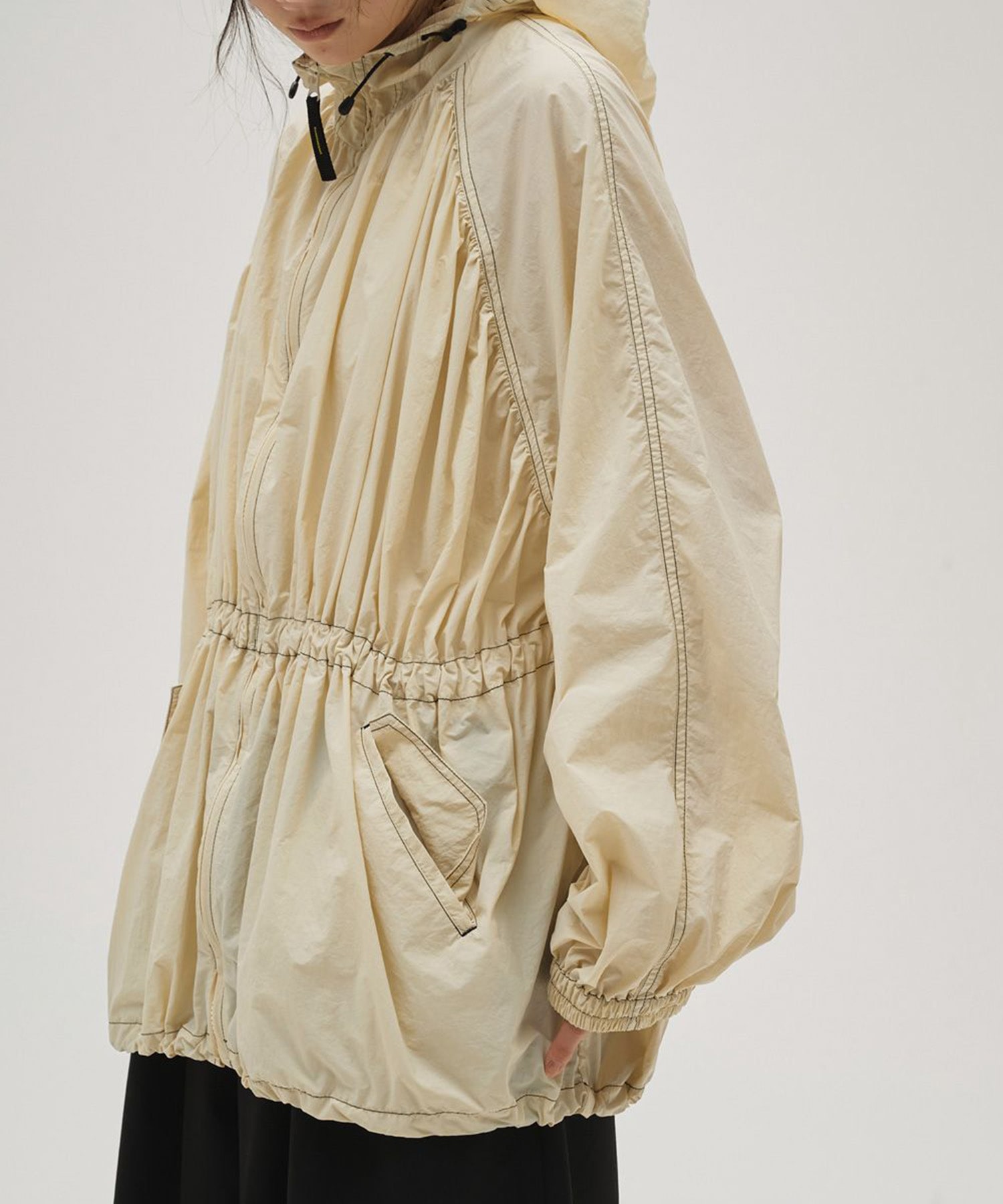 Nylon Gather Blouson TODAYFUL