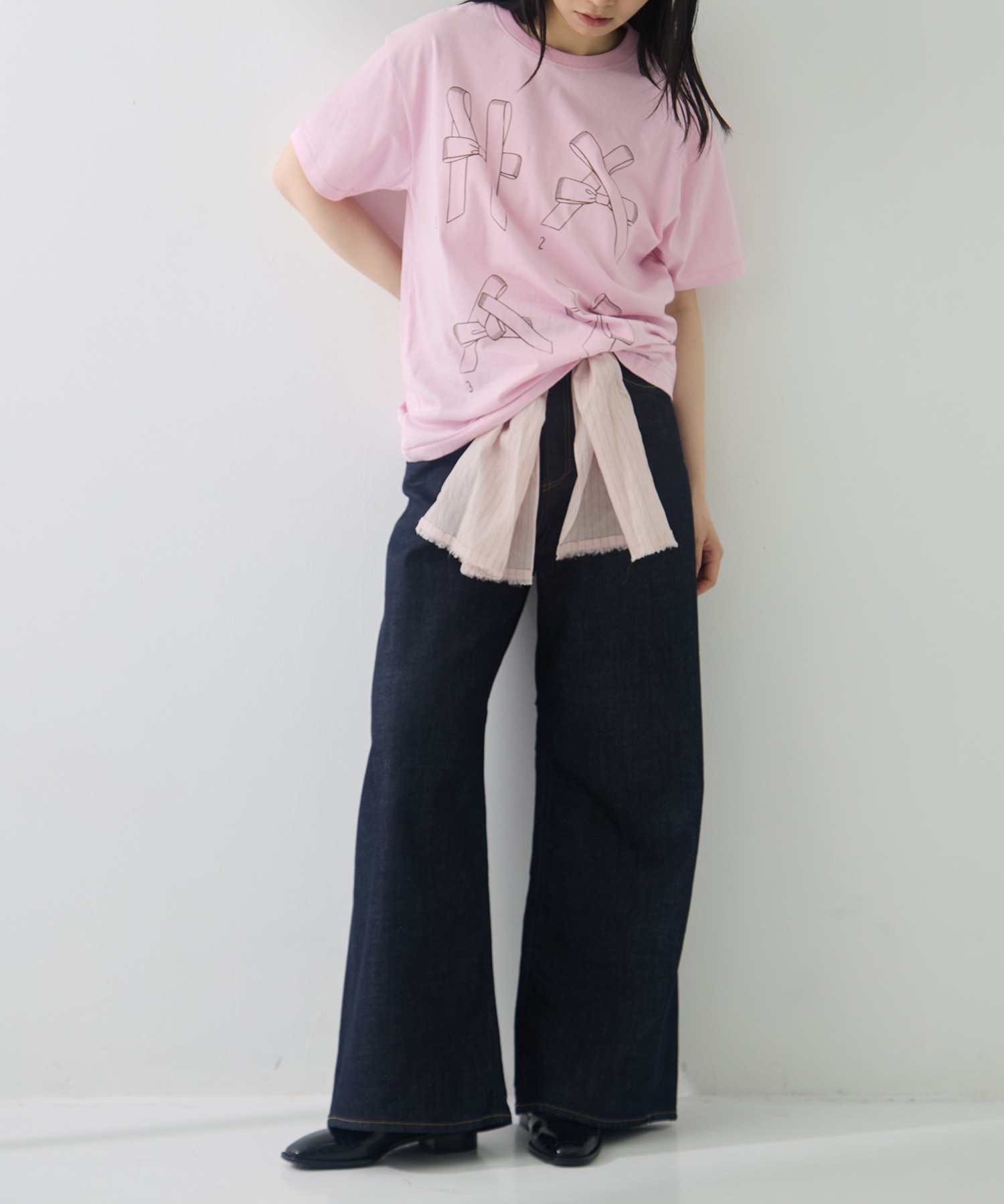 Printed Making a bow with Ribbon Tee RhodolirioN