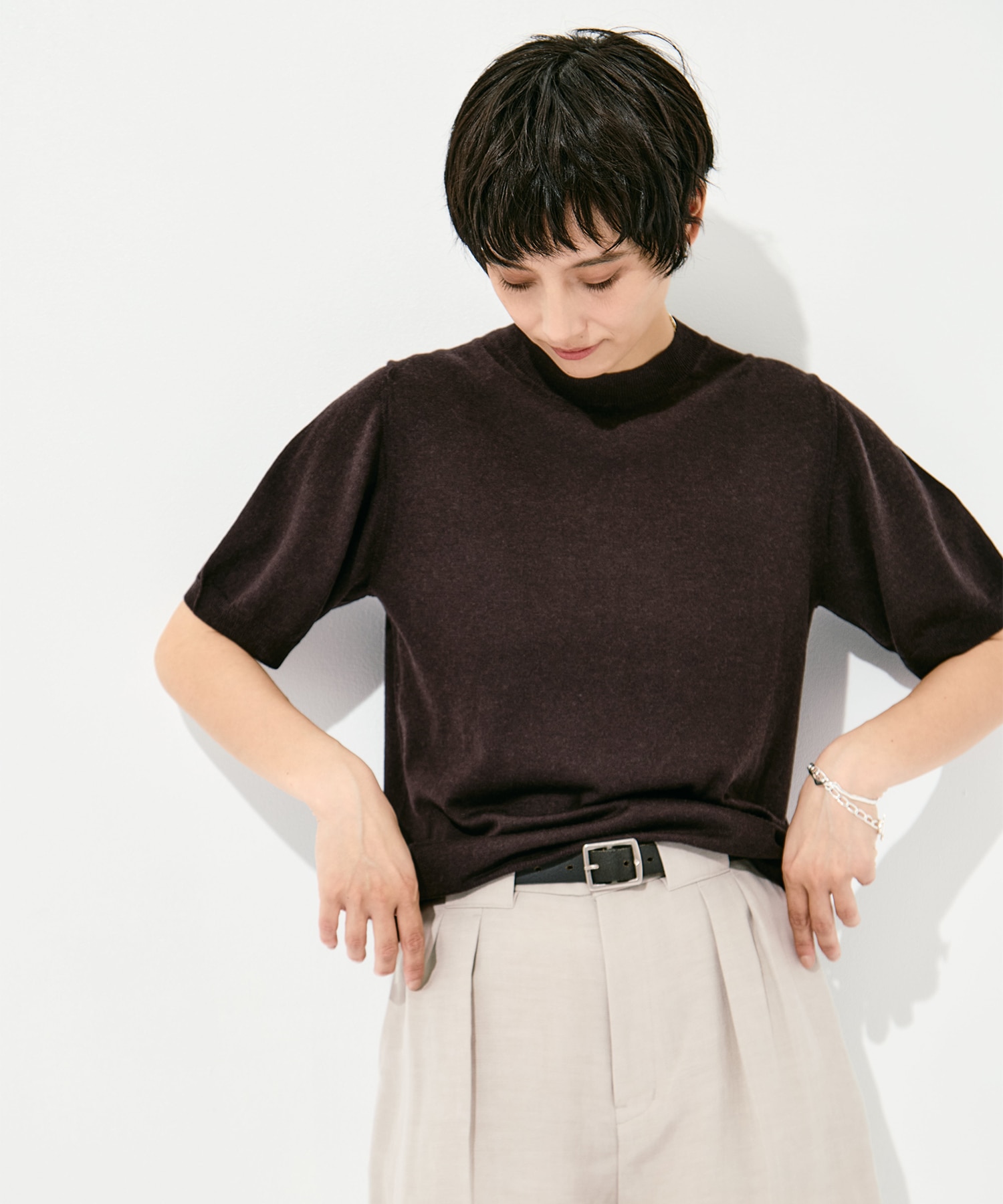 SILK CASHMERE S/S KNIT FUJI