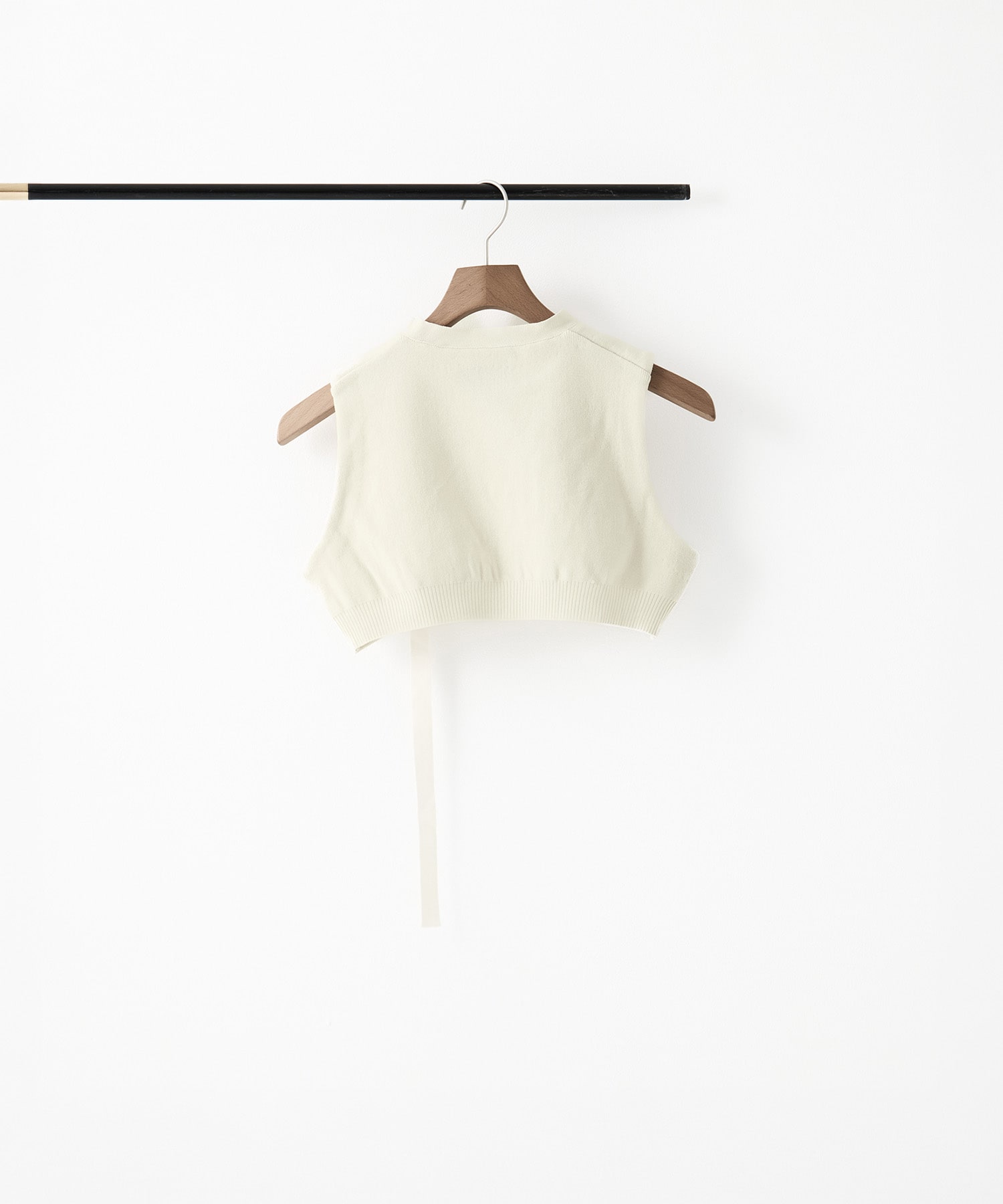 CURVED HEM KNIT TOPS TAN