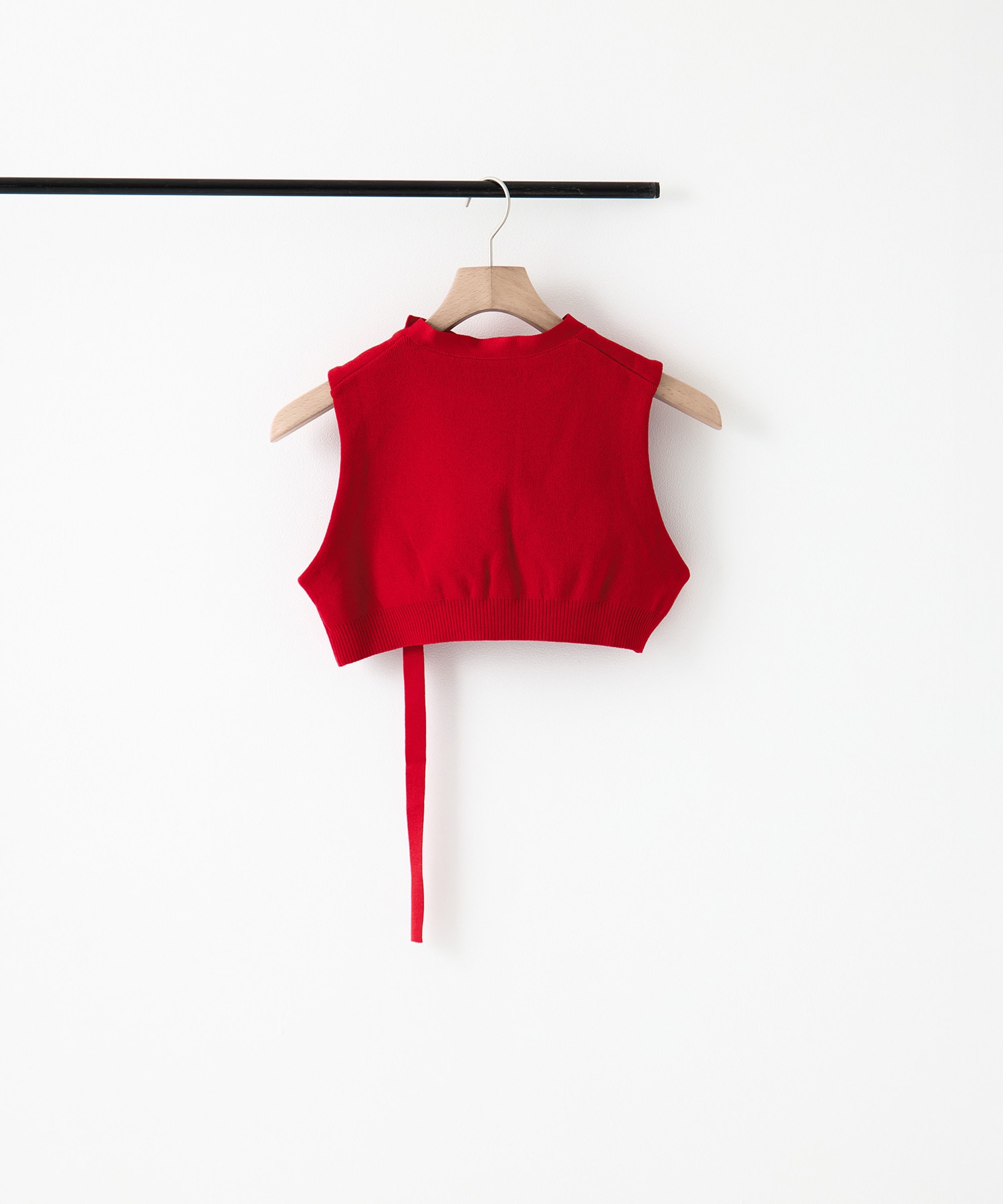 CURVED HEM KNIT TOPS TAN