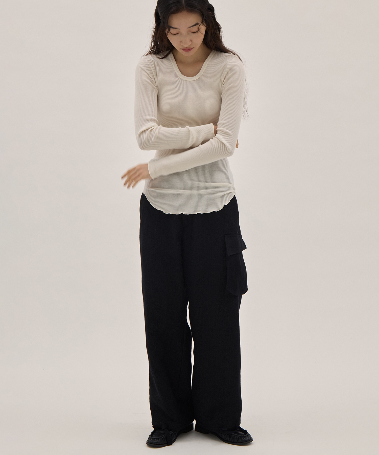 Wool rib LS PO HAKUJI