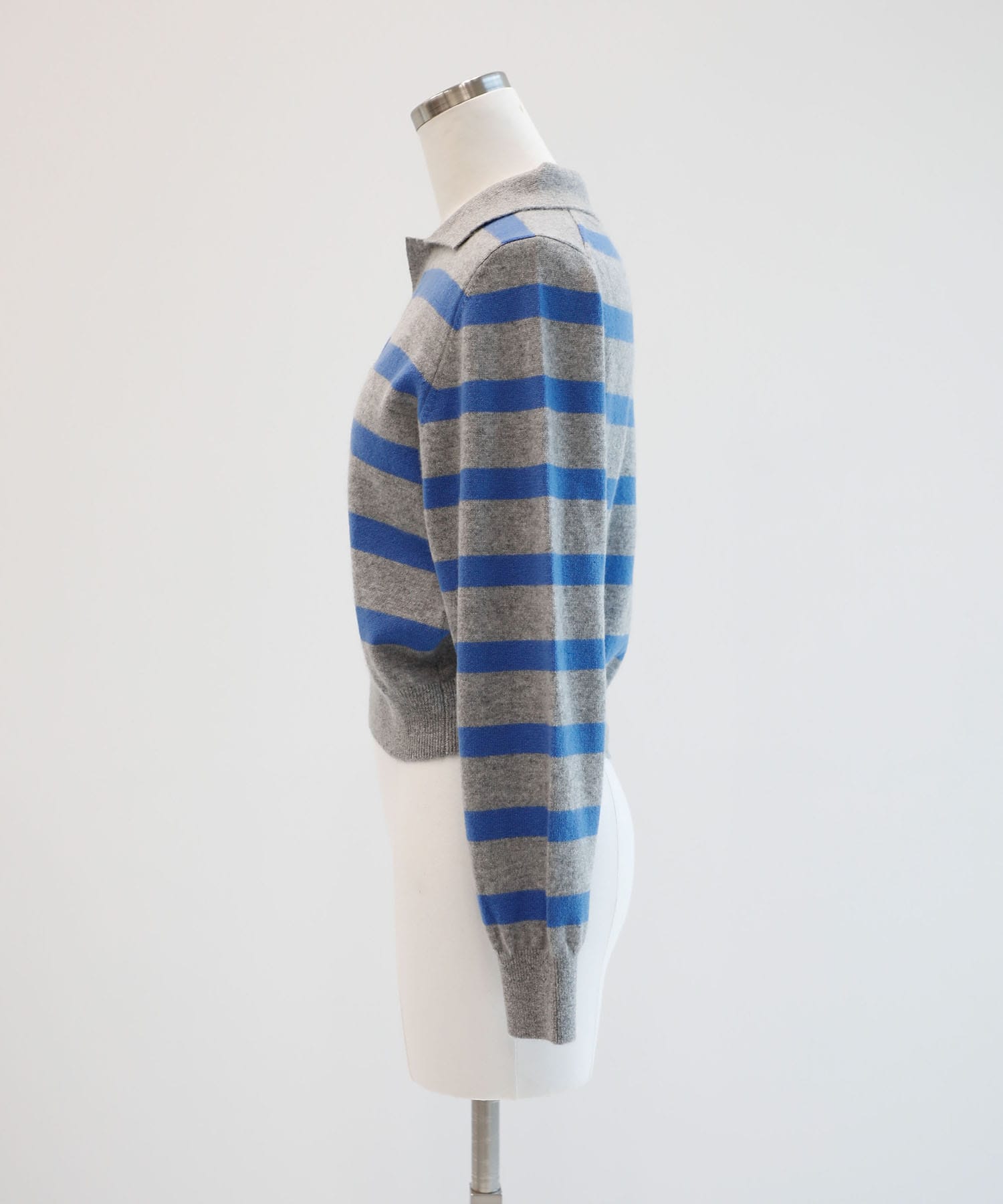 CASHMERE BORDER SKIPPER KNIT FUJI