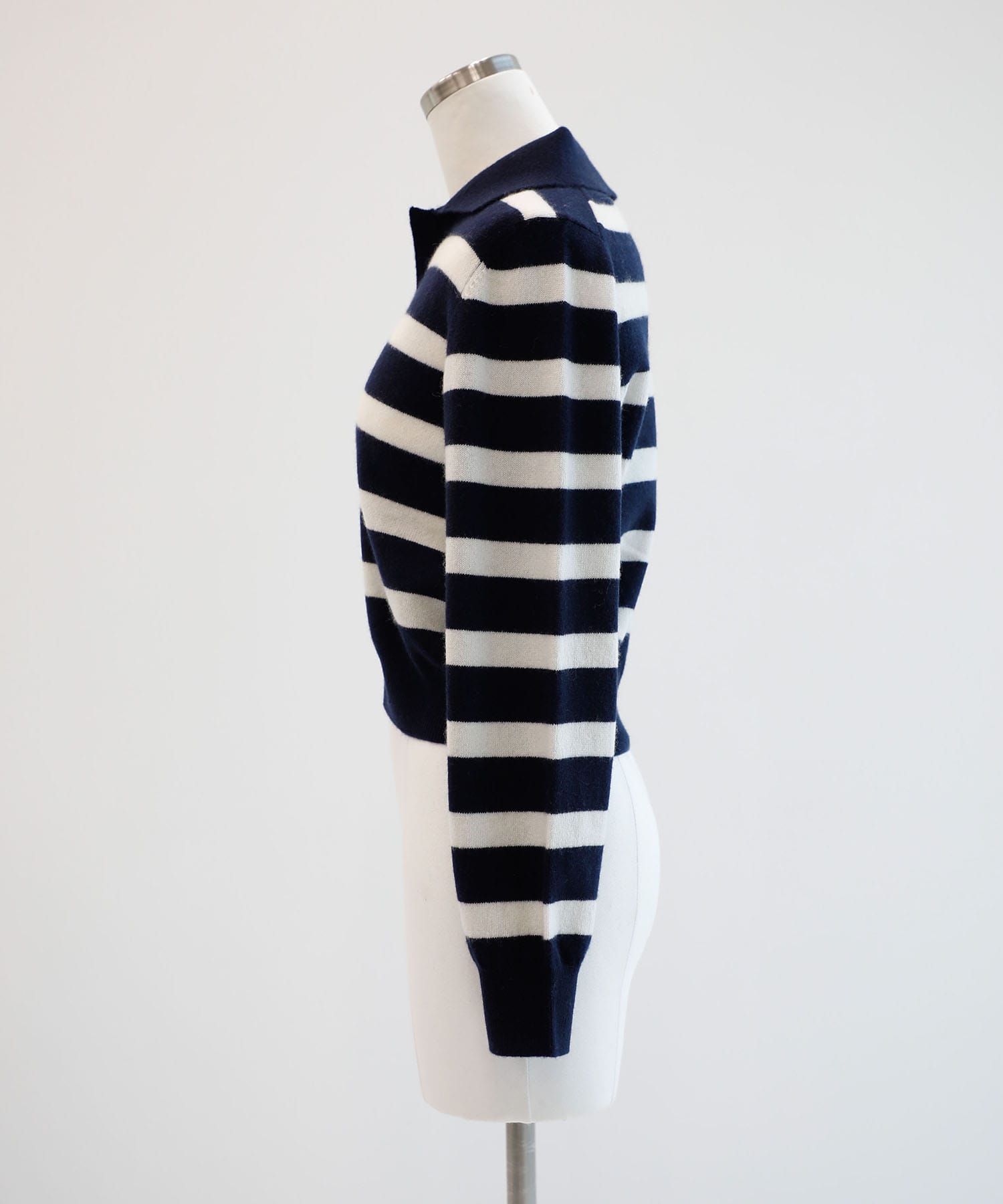 CASHMERE BORDER SKIPPER KNIT FUJI