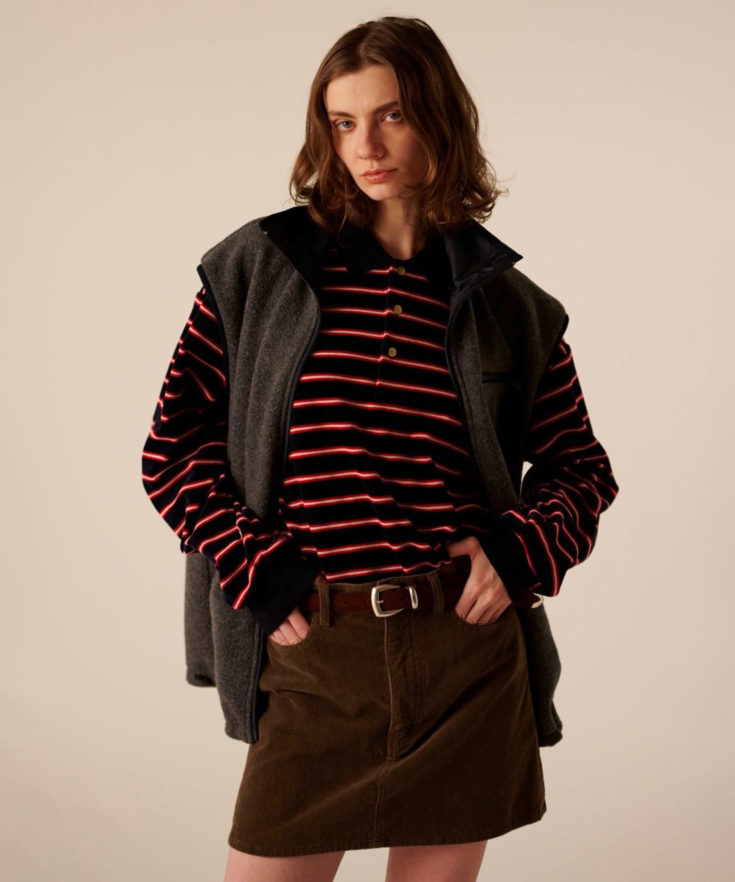 Corduroy Mini Skirt INSCRIRE