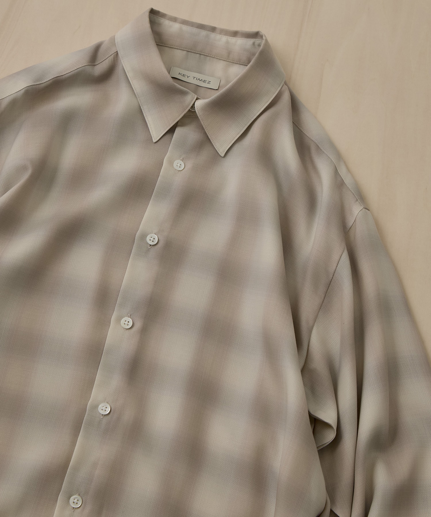 キュプラアムンゼンオンブレチェックシャツ KEY TIMEZ