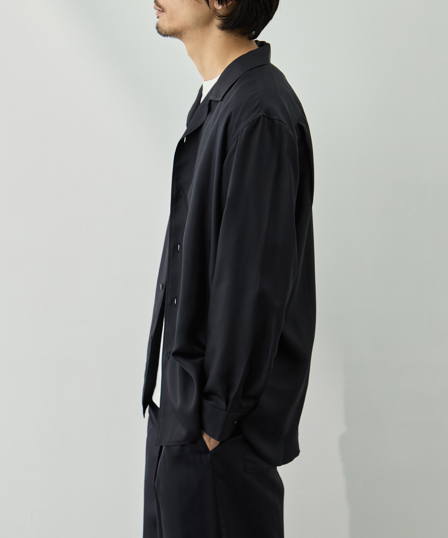 VACANCES / WASHABLE MATTE SILK LS SHIRT BODHI