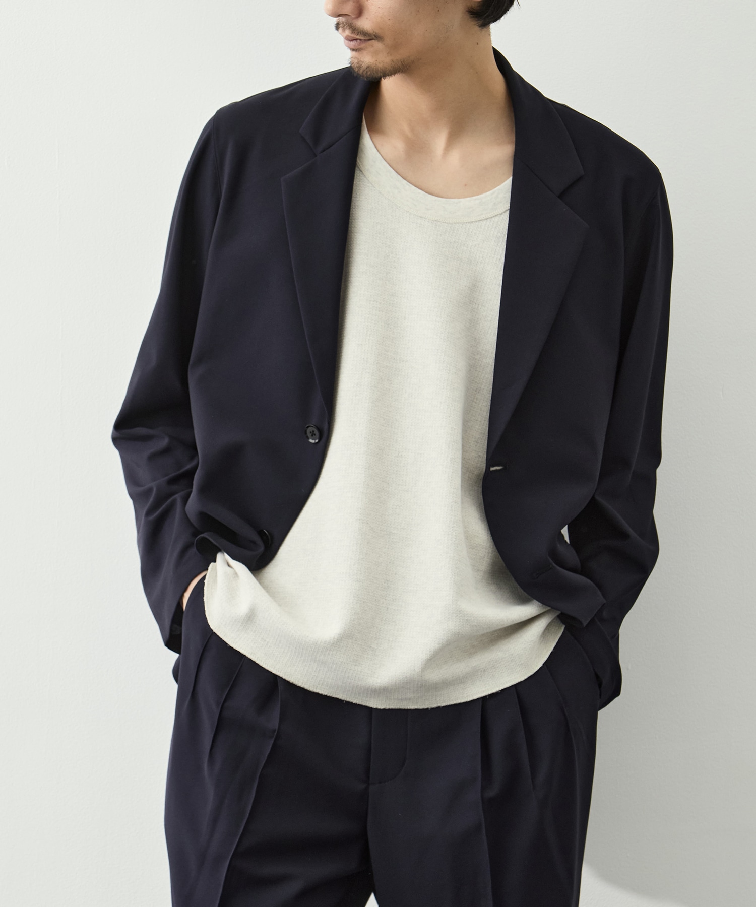 Single Breasted Easy Jacket GOOD PEOPLE GOOD STITCHING GOOD PRODUCT