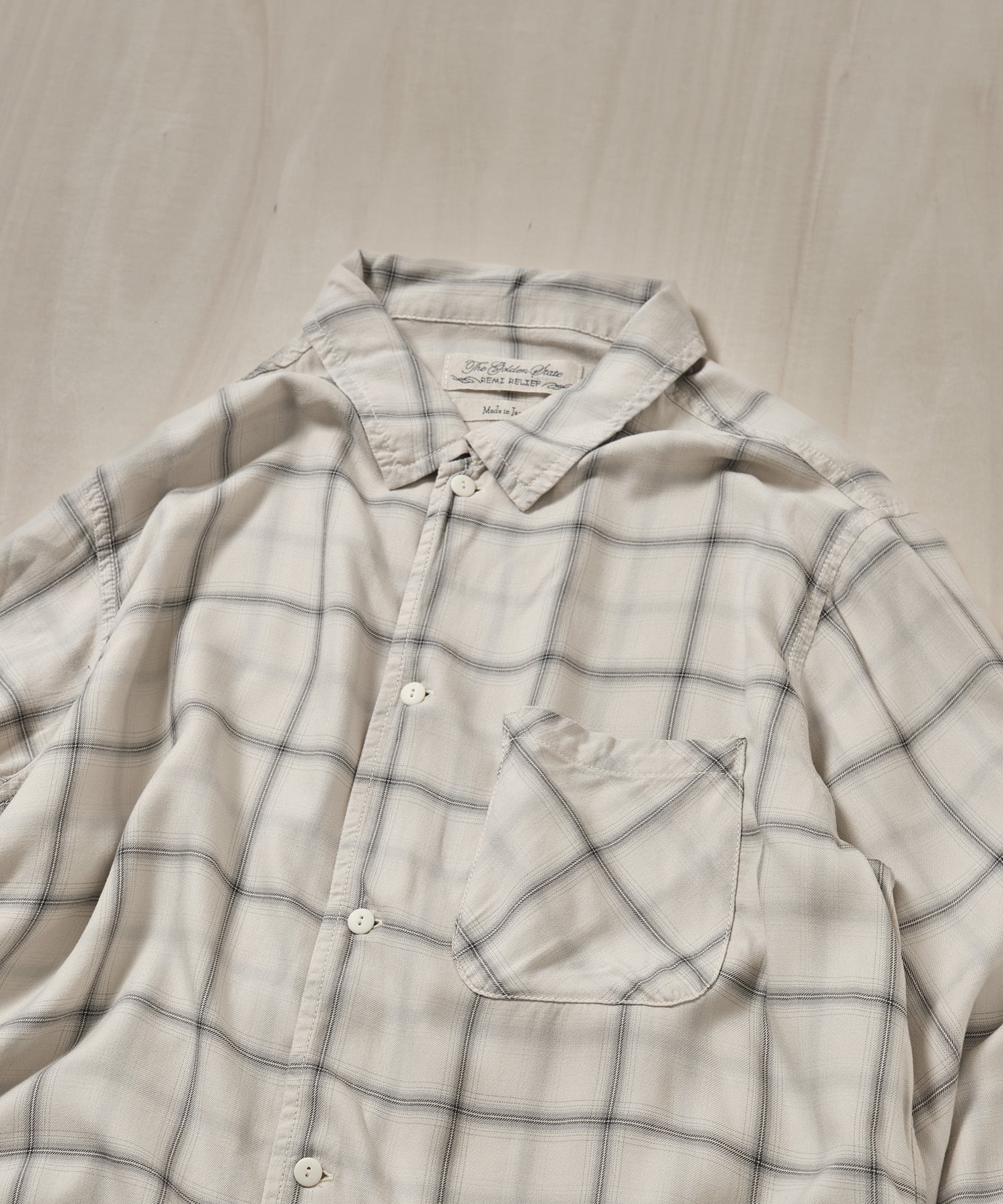レーヨンツイルチェックシャツ REMI RELIEF