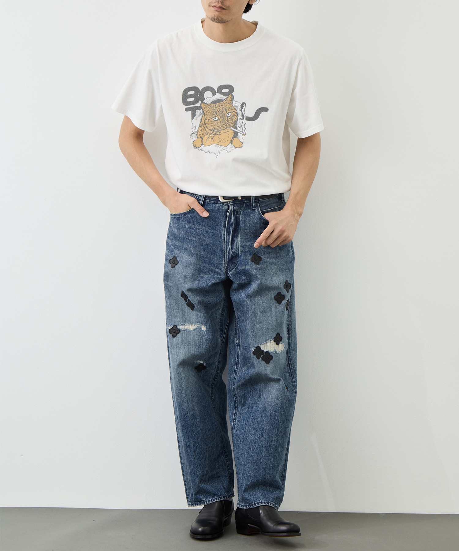 別注 HARD SP加工20/-天竺レギュラーT(BOB) REMI RELIEF