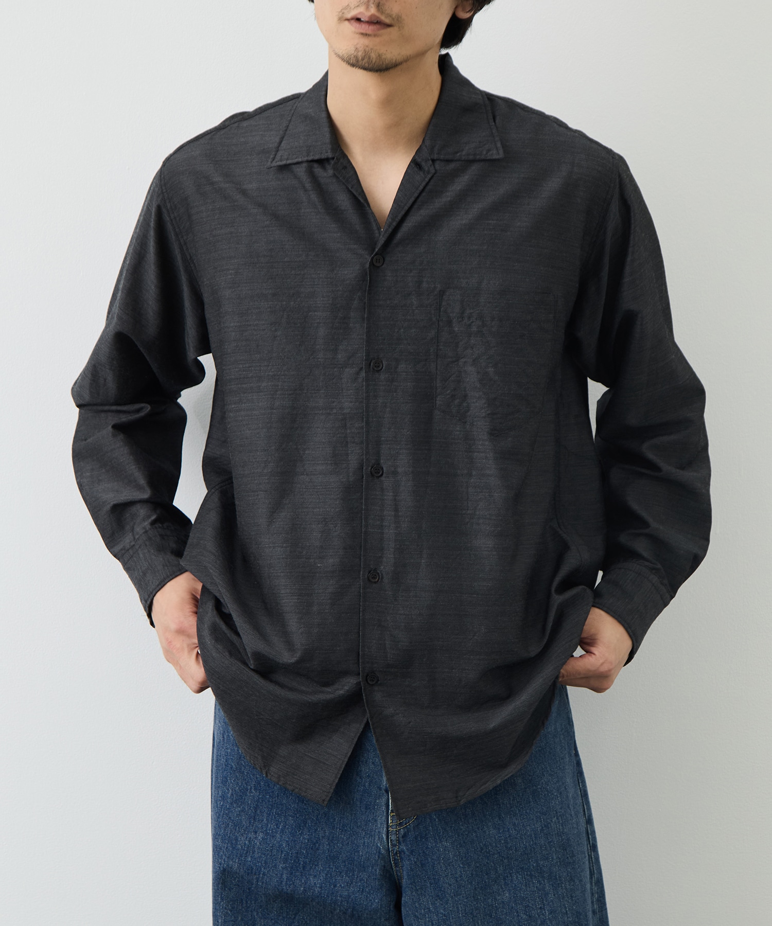 OPEN COLLAR L/S SHIRT marka