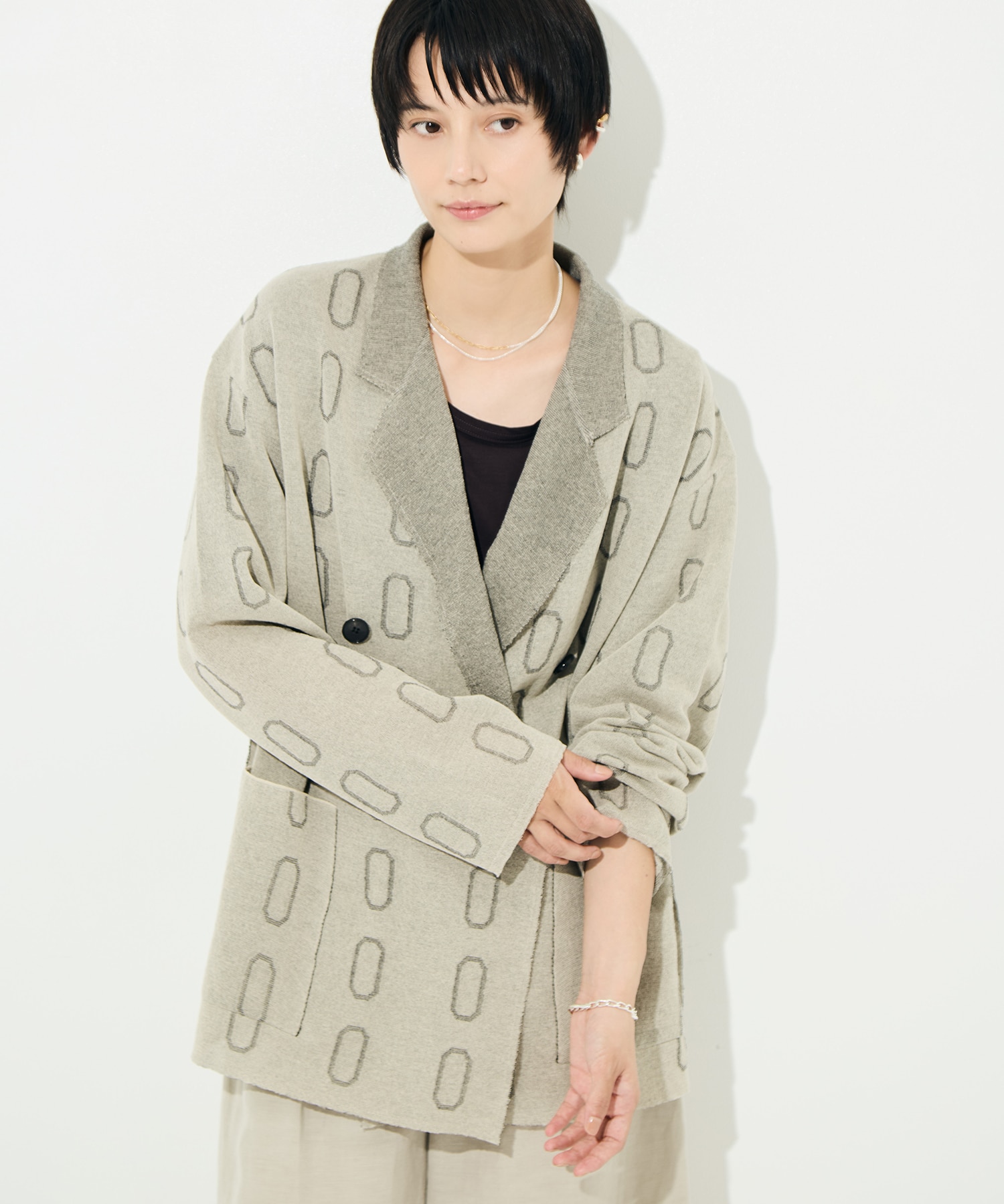 Dry Sheer Milano Knit Jacket WRAPINKNOT