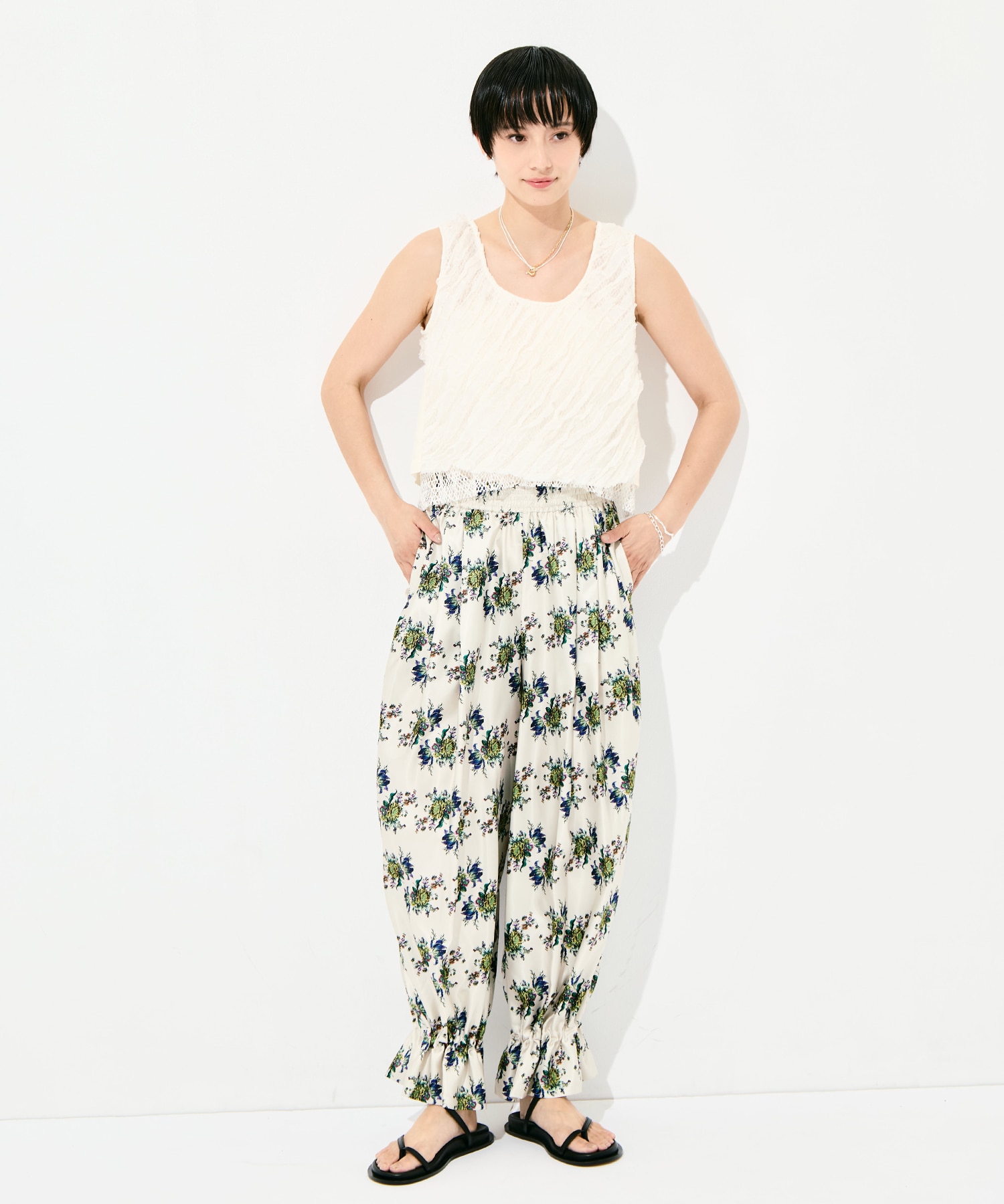 flower satin PA FUMIE=TANAKA