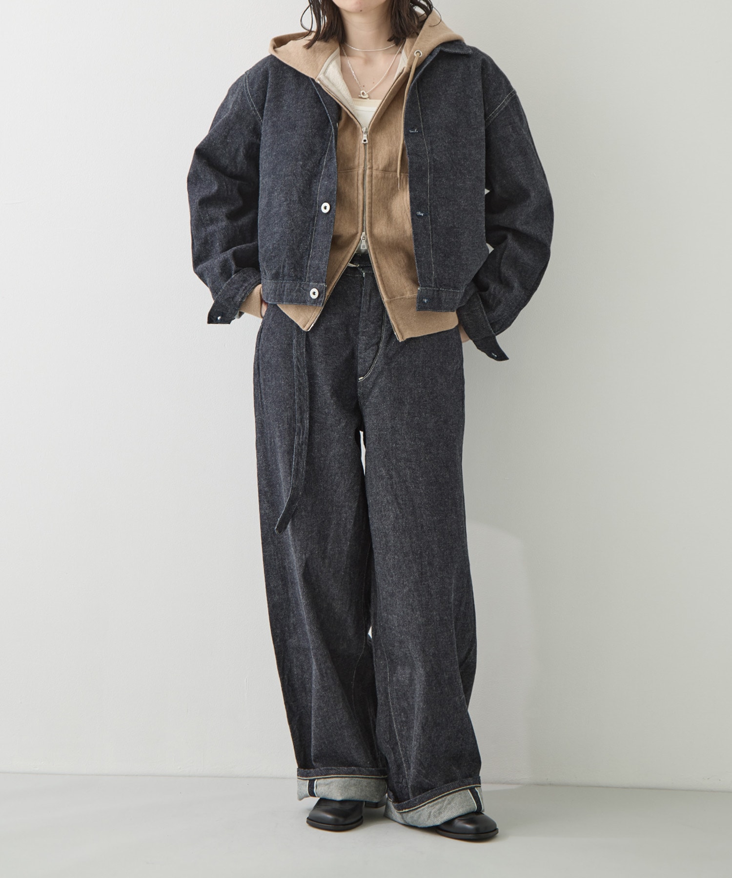 12.9oz Denim Bias Belted Pants blurhms